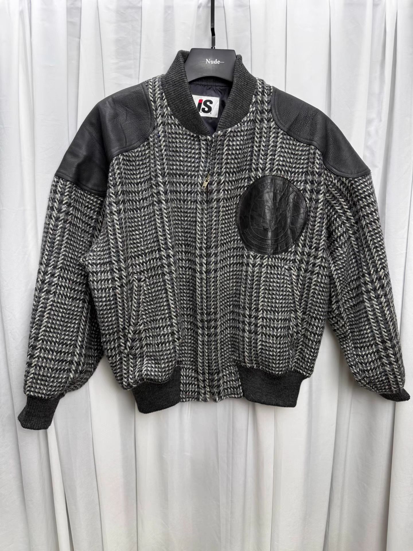 Issey Miyake Issey Sports Plaid Leather Panel Short Wide Stamp Jacket K20 Size US M / EU 48-50 / 2 - 1 Thumbnail