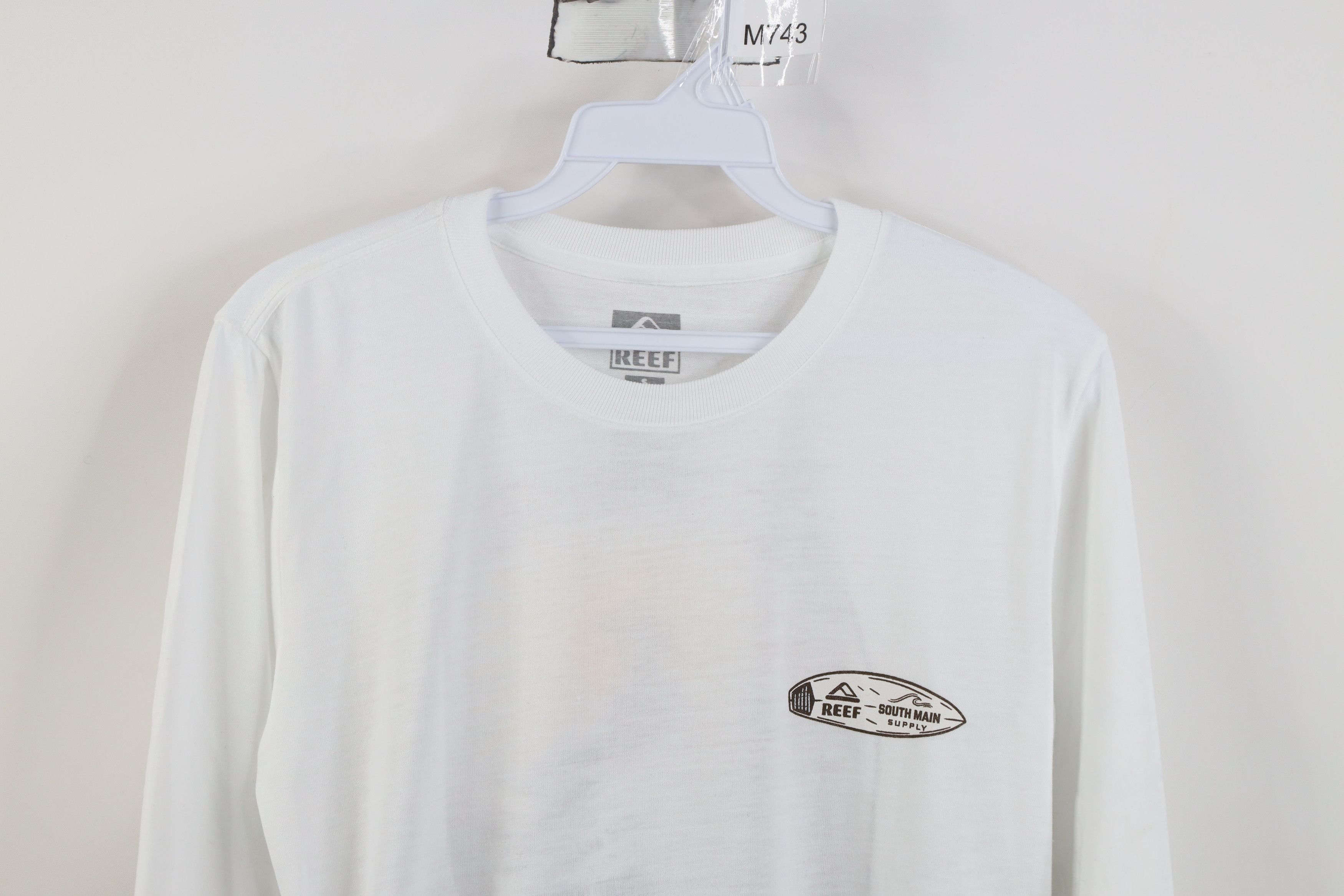 Vintage Reef Surfing Spell Surfboard Knit Long Sleeve T-Shirt White Size US S / EU 44-46 / 1 - 2 Thumbnail