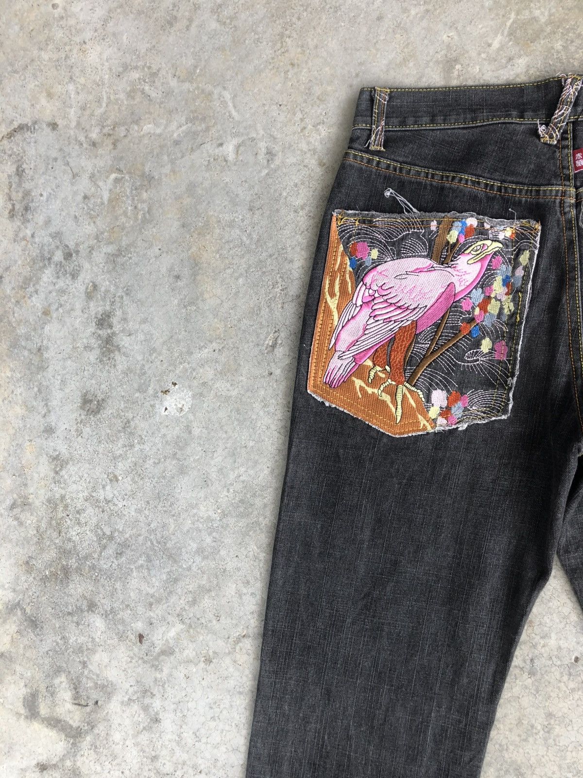 RMC Jeans Red Monkey Company Embroidered Jeans Distressed Size US 30 / EU 46 - 9 Thumbnail