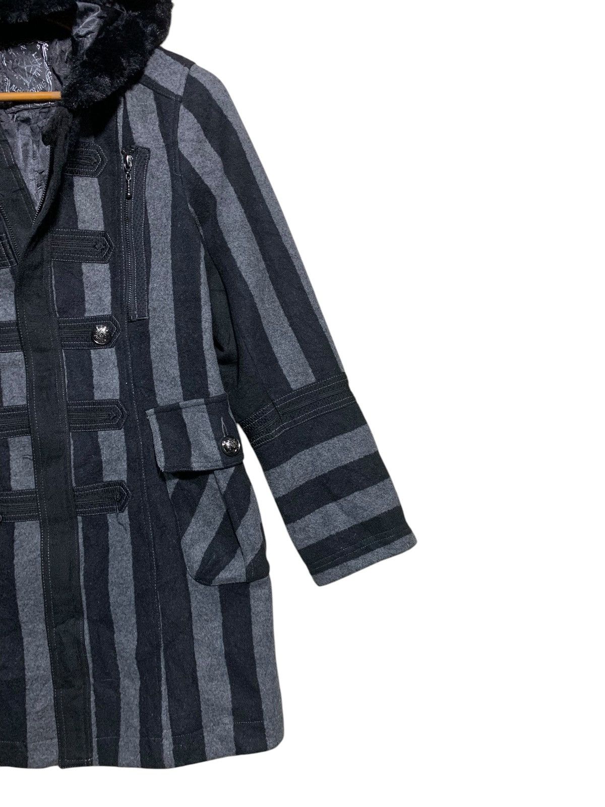 Japanese Brand 🔥ALGONQUINS STRIPES GOTH HOODIE JACKETS Size M / US 6-8 / IT 42-44 - 3 Thumbnail