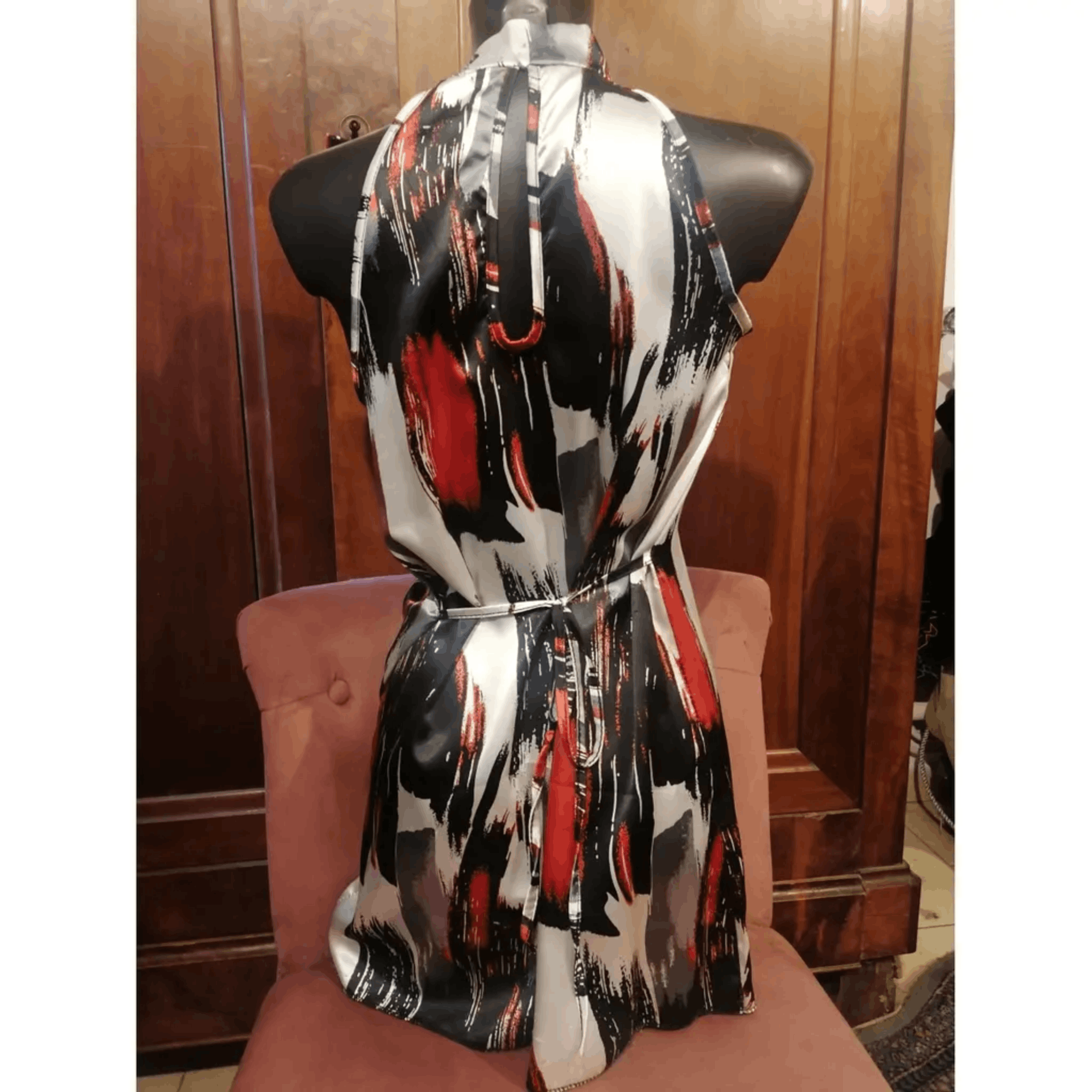 Other Abstract Brushstroke Sleeveless Top – Made in Italy Size M / US 6-8 / IT 42-44 - 3 Thumbnail