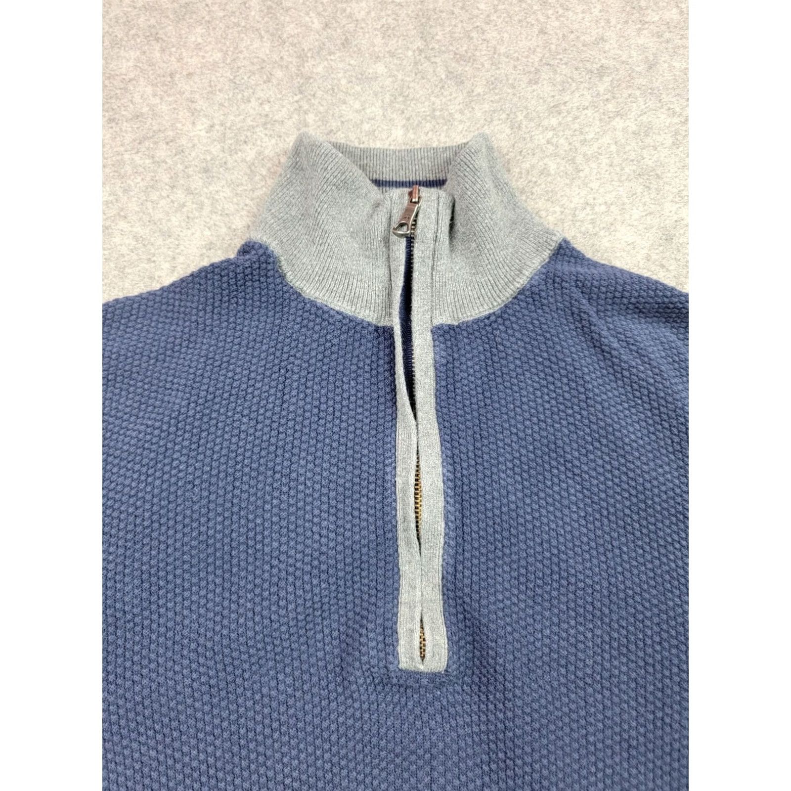 Brooks Brothers Brooks Brothers Sweater Mens Medium Blue 1/4 Zip Pullover 100% Combed Cotton Cardigan? Size US M / EU 48-50 / 2 - 3 Thumbnail