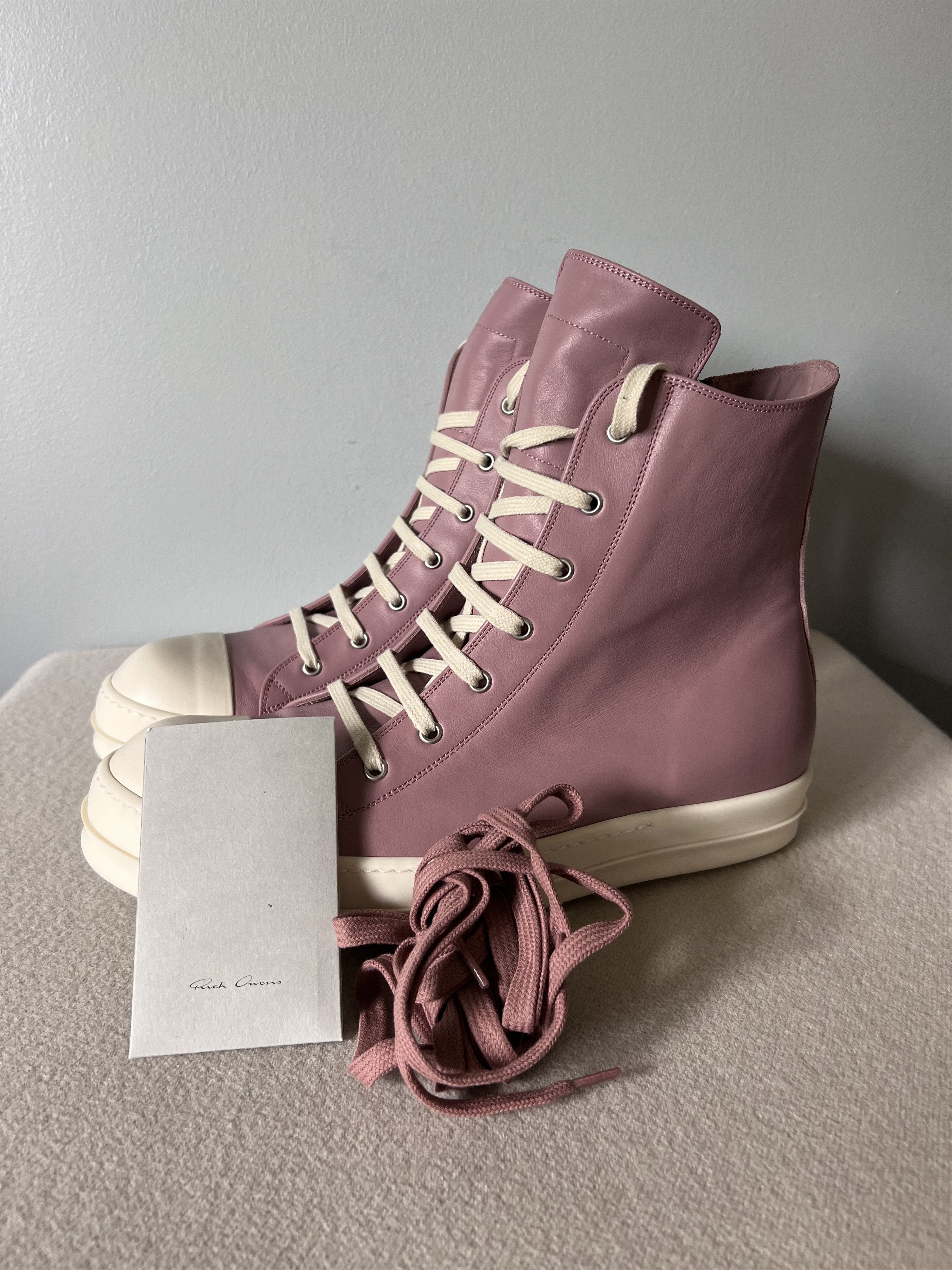 Rick Owens Rick Owens Ramones in Dusty Pink Leather Size US 13 / EU 46 - 8 Thumbnail