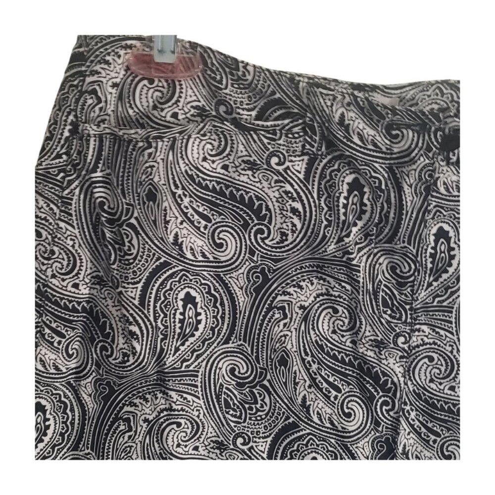 Jones New York CT1897 Jones New York Black & White Paisley Mini Skirt 6 Size 28" / US 6 / IT 42 - 3 Thumbnail