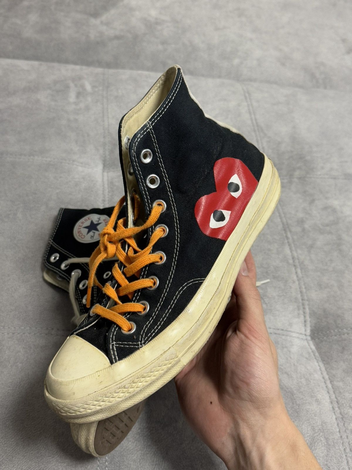 Comme des Garcons × Vintage Vintage Come des garçon Play converse distressed Y2K shoes Size US 8.5 / EU 41-42 - 7 Thumbnail