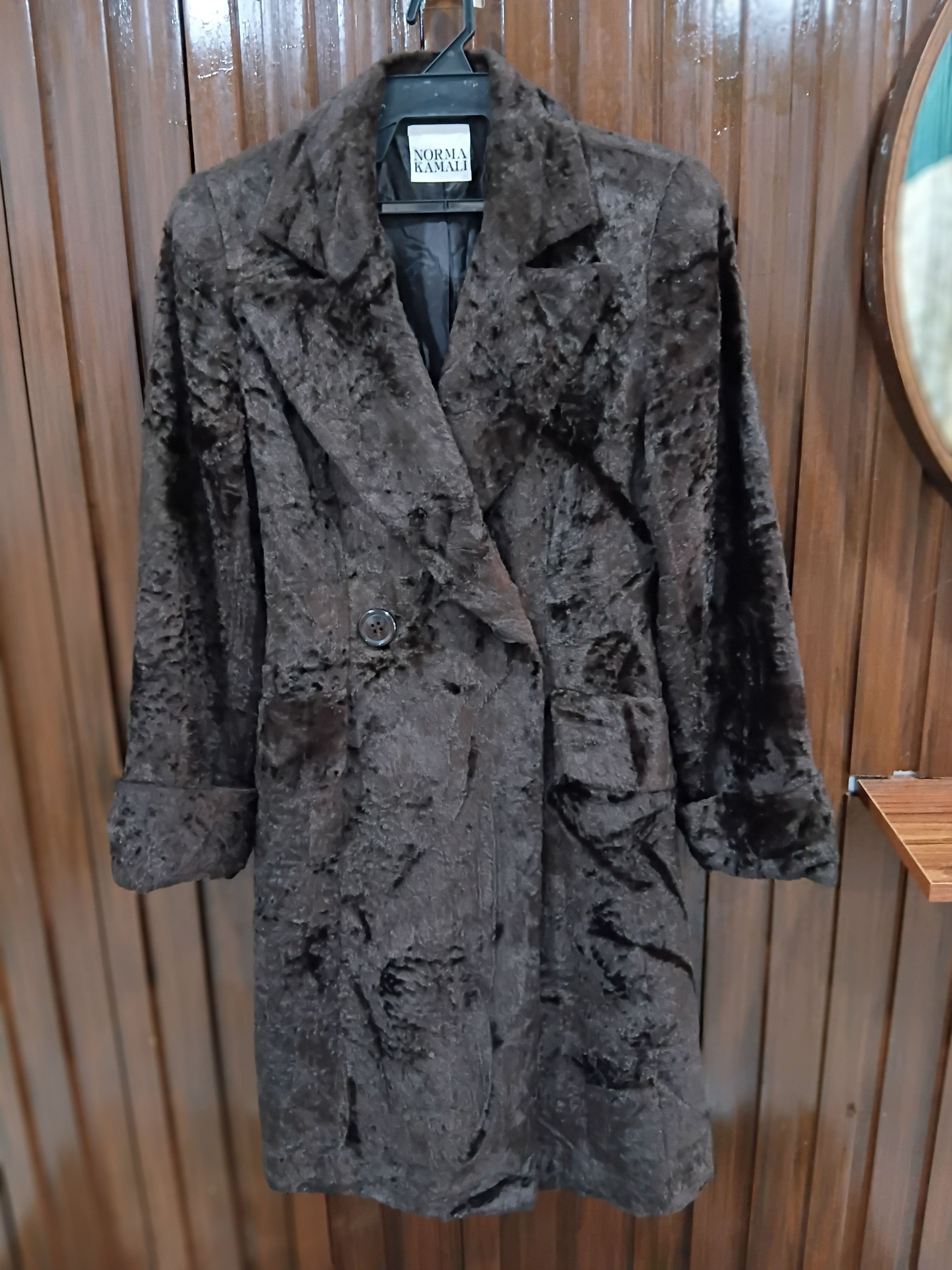 Norma Kamali Vintage Norma Kamali Faux Fur Long Trench Jacket Size M / US 6-8 / IT 42-44 - 1 Thumbnail