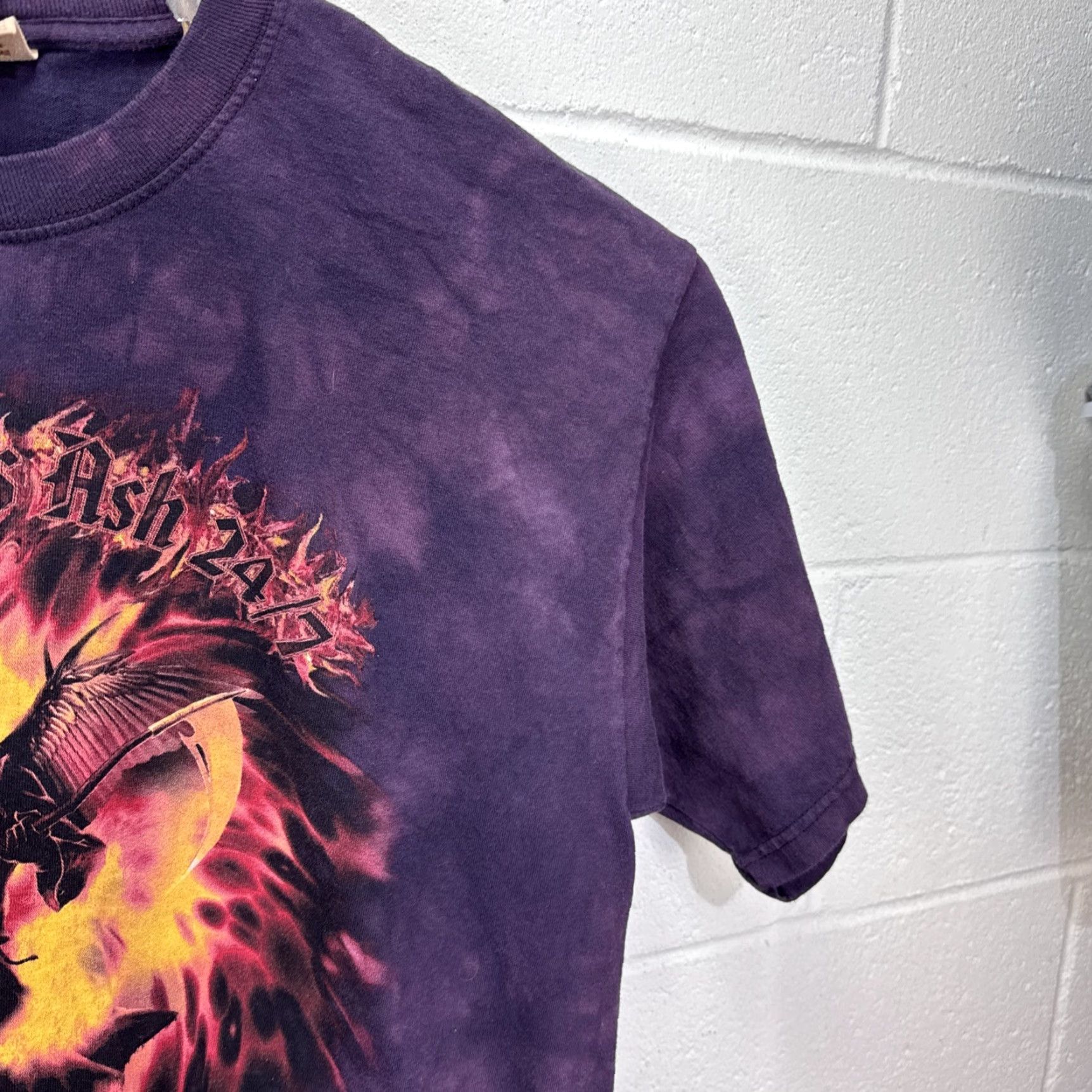 The Mountain VINTAGE The Mountain Firefighter T-Shirt Mens Large Purple Tie-Dye Grim Reaper Graphic 2000s Fall Mens Size US L / EU 52-54 / 3 - 4 Thumbnail