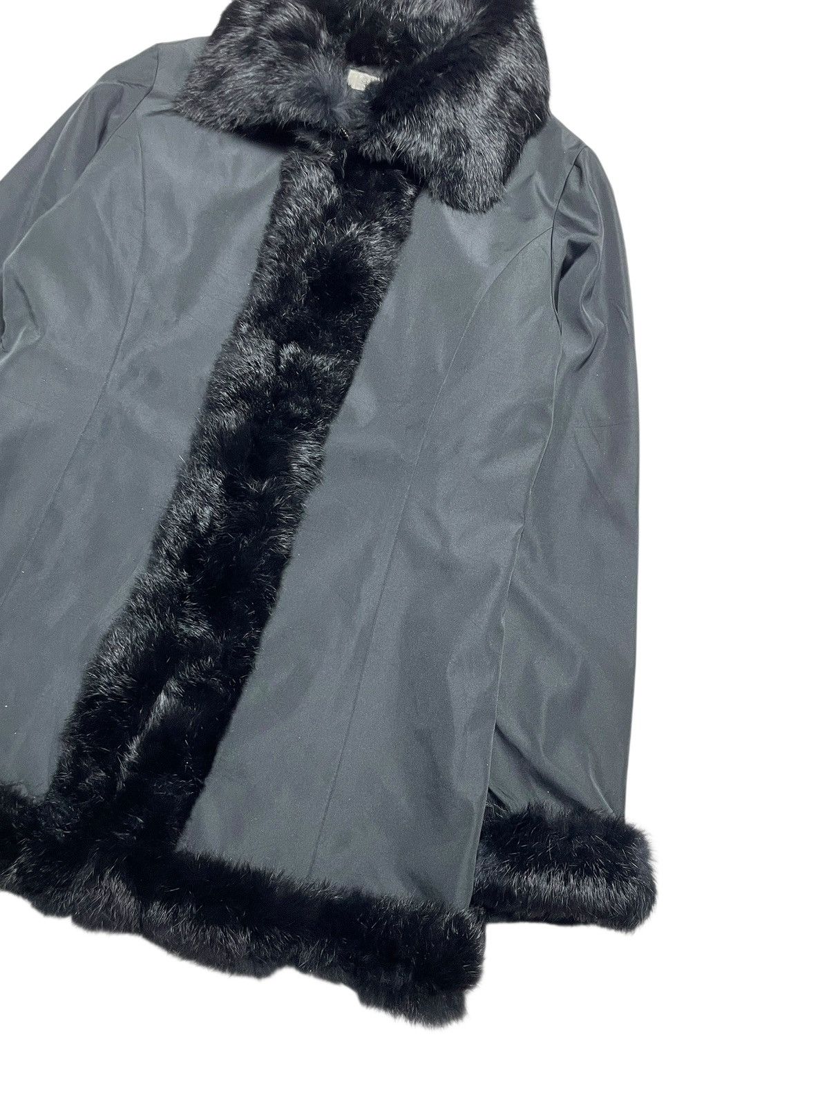 Michel Klein 2000’s Michel Klein - Vkei Style Black Faux Fur Jacket Size US S / EU 44-46 / 1 - 5 Thumbnail