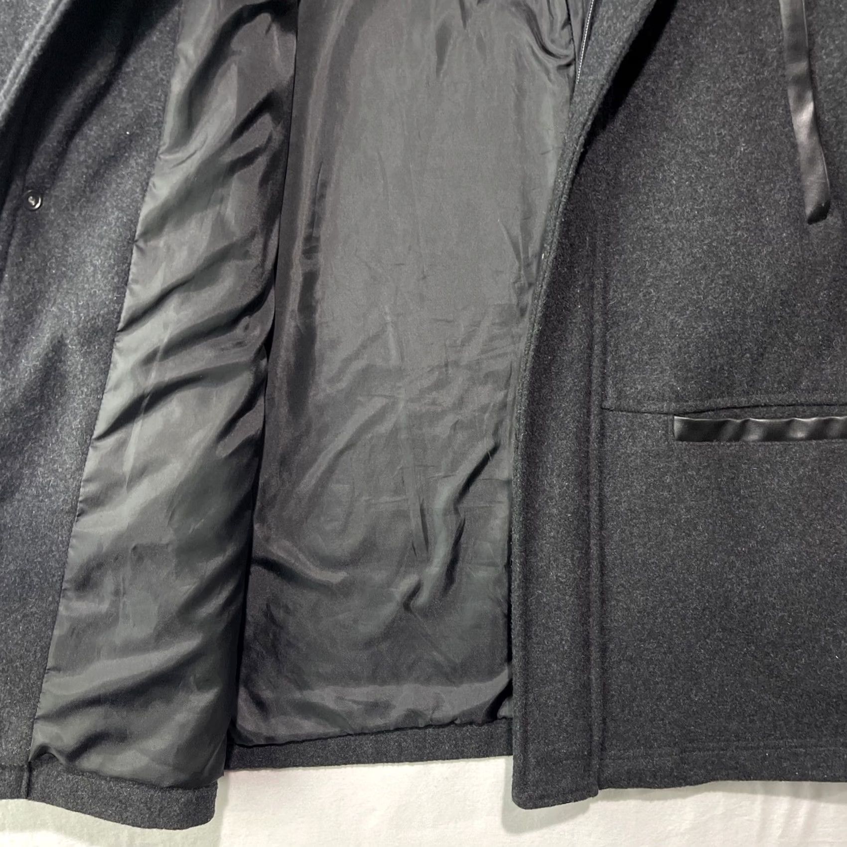 Alfani Alfani Jacket Mens Large Coat Button Up Full Zip Wool Blend Black Lined Size US L / EU 52-54 / 3 - 6 Thumbnail
