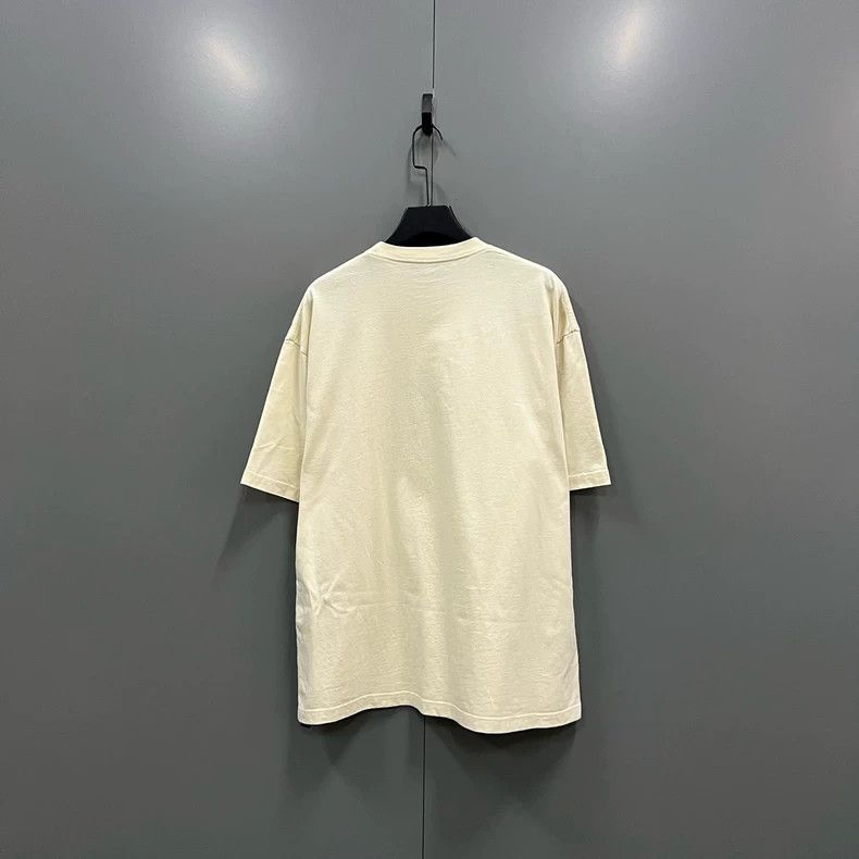Balenciaga Balenciaga Light Beige Double B Embroidered Short Sleeve Size US L / EU 52-54 / 3 - 2 Thumbnail