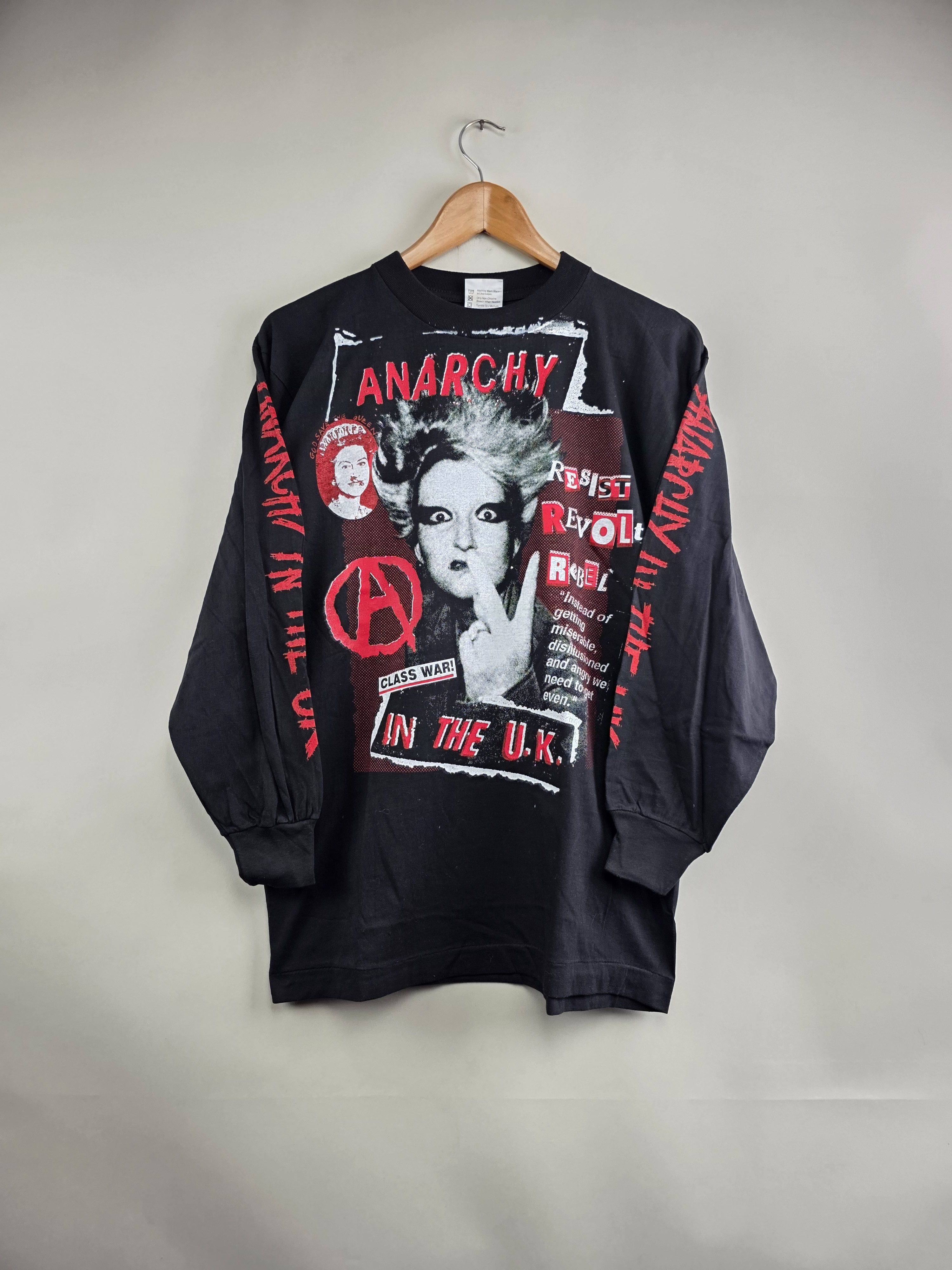 Band Tees × Vintage 90s Anarchy in the UK Punk Long-sleeved M 20" 27.5" Size US M / EU 48-50 / 2 - 1 Thumbnail
