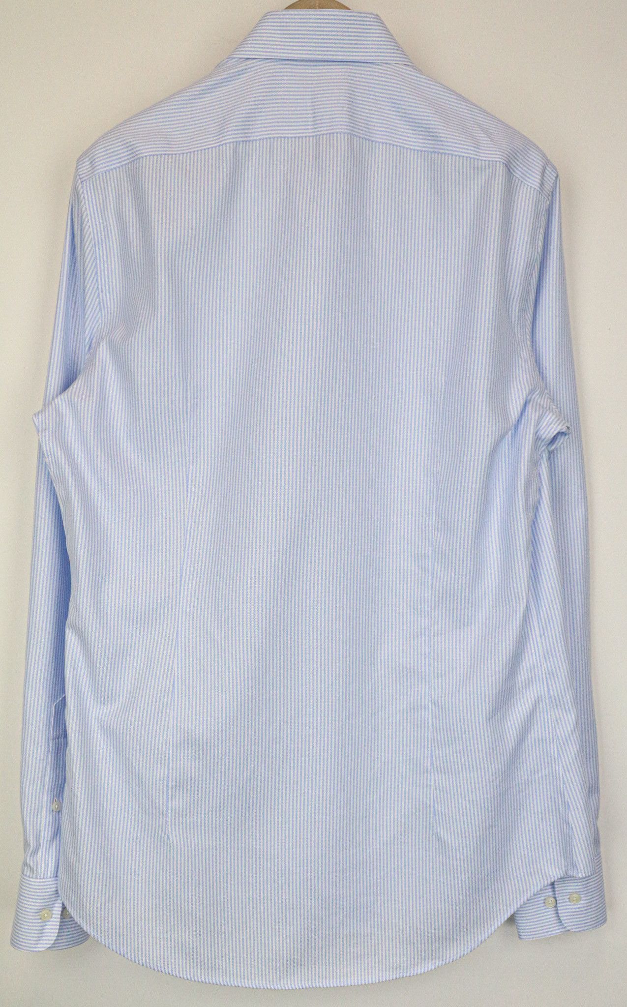 Suitsupply 42L/16 1/2L Extra Slim Blue Cotton Cutaway Shirt 79181 Size 42L - 2 Thumbnail