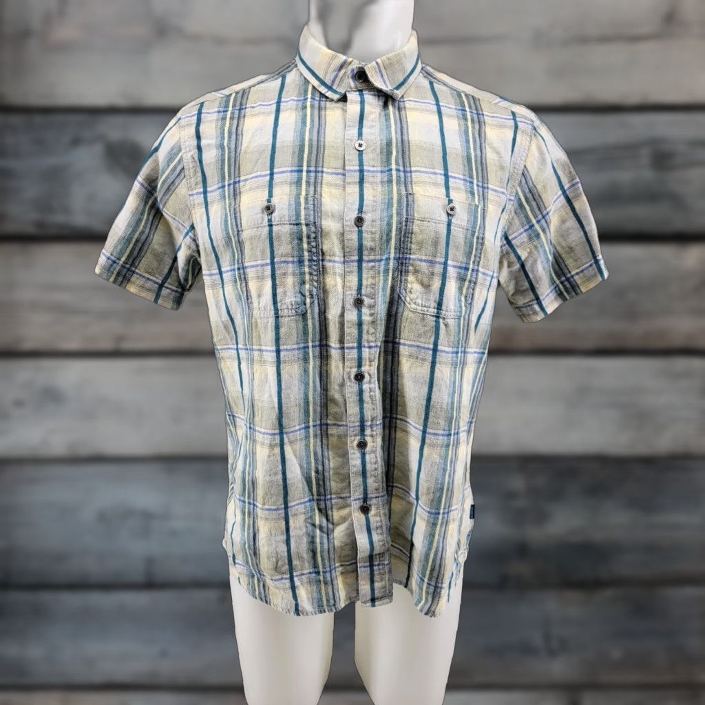 Vintage Kuhl Button-Up Shirt Mens Large White Blue Plaid Short Sleeve Size US L / EU 52-54 / 3 - 1 Thumbnail