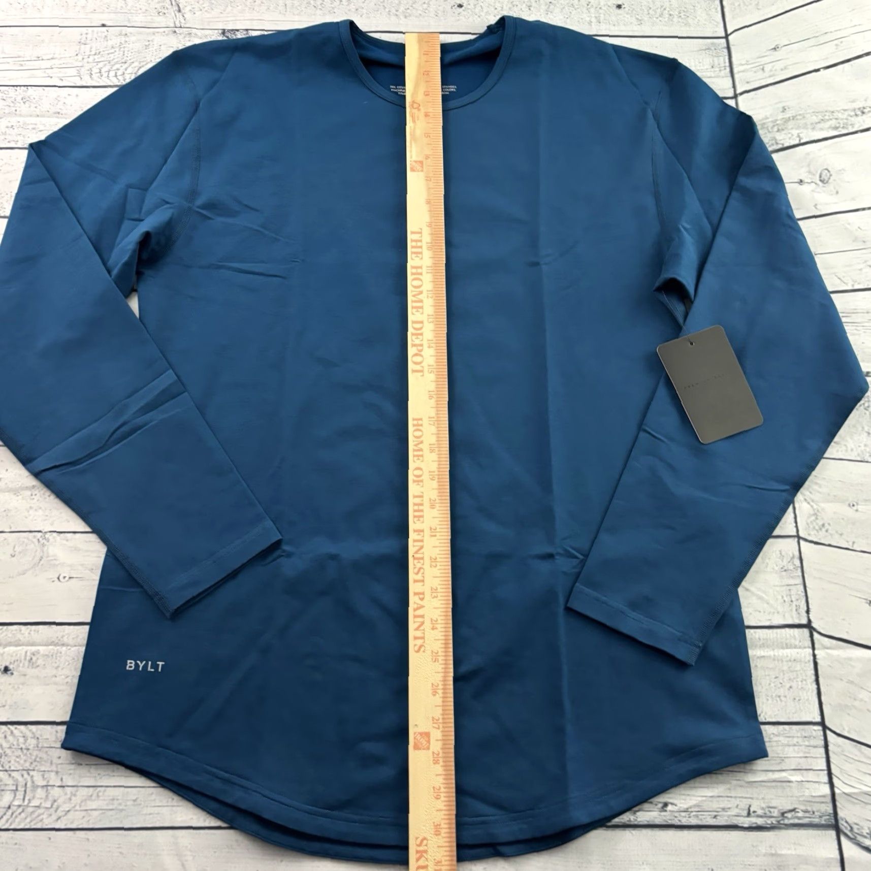 Asics BYLT Premium Basics Athletic Drop Long Sleeve T Shirt Men's Large Blue LS Shirt Size US L / EU 52-54 / 3 - 4 Thumbnail