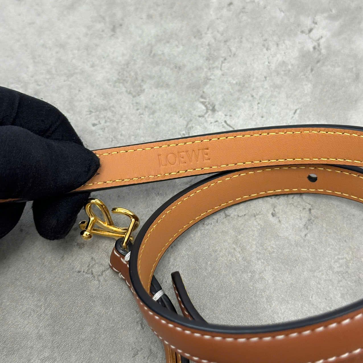 Loewe LOEWE Belt In Smooth Calfskin TAN/GOLD Size ONE SIZE - 6 Thumbnail