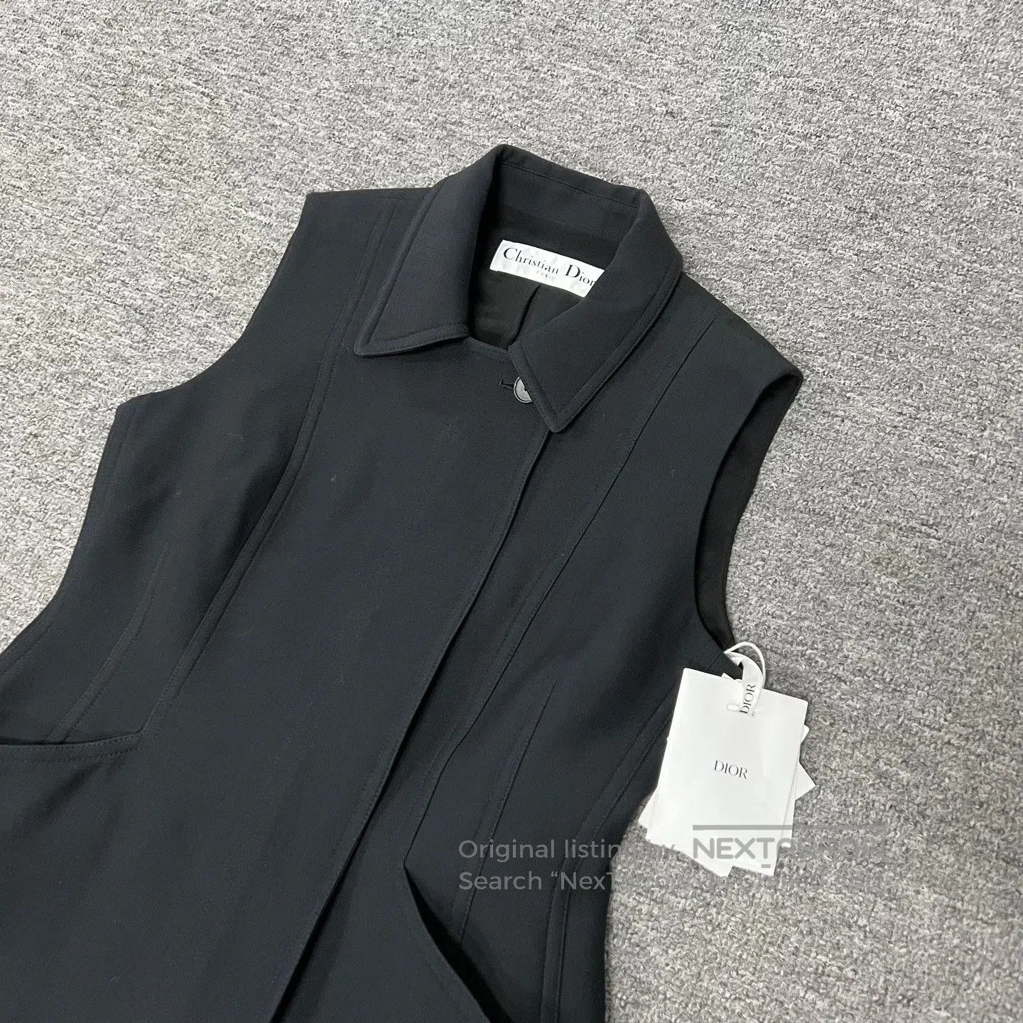 Dior Dior Black Sleeveless Wool Dress. Size XS / US 0-2 / IT 36-38 - 2 Thumbnail