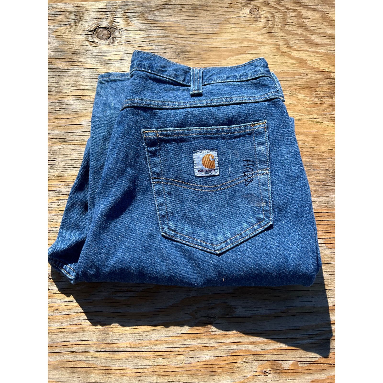 Carhartt Carhartt Jeans Mens 34x32 Blue Denim Utility Work relaxed Size US 34 / EU 50 - 1 Thumbnail