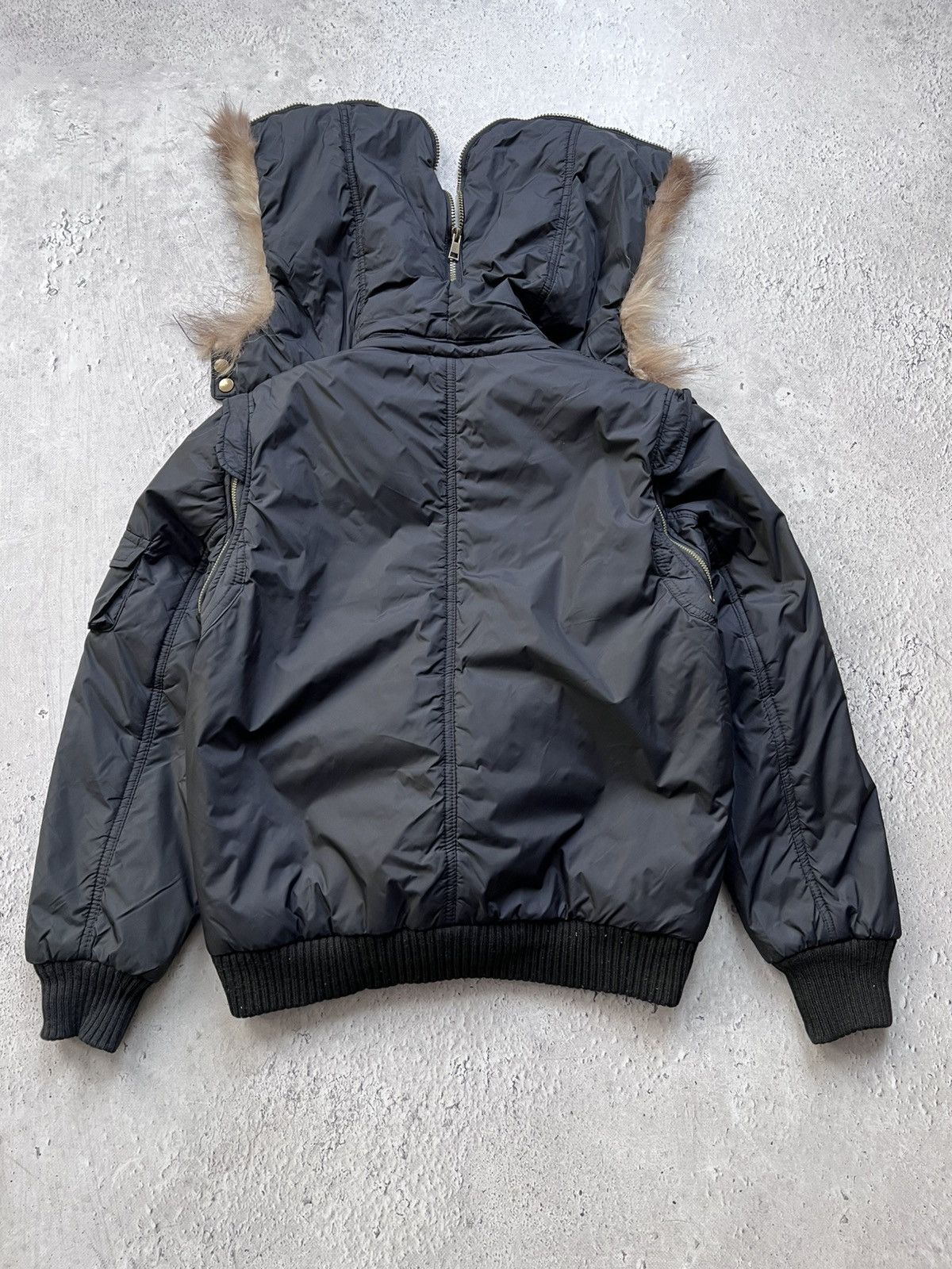 ジャケット・アウター 00s grunge velor fur fireman coat y2k Y2K Grunge Fake Two Piece Down Jacket Cyber Punk Thickened Quilted