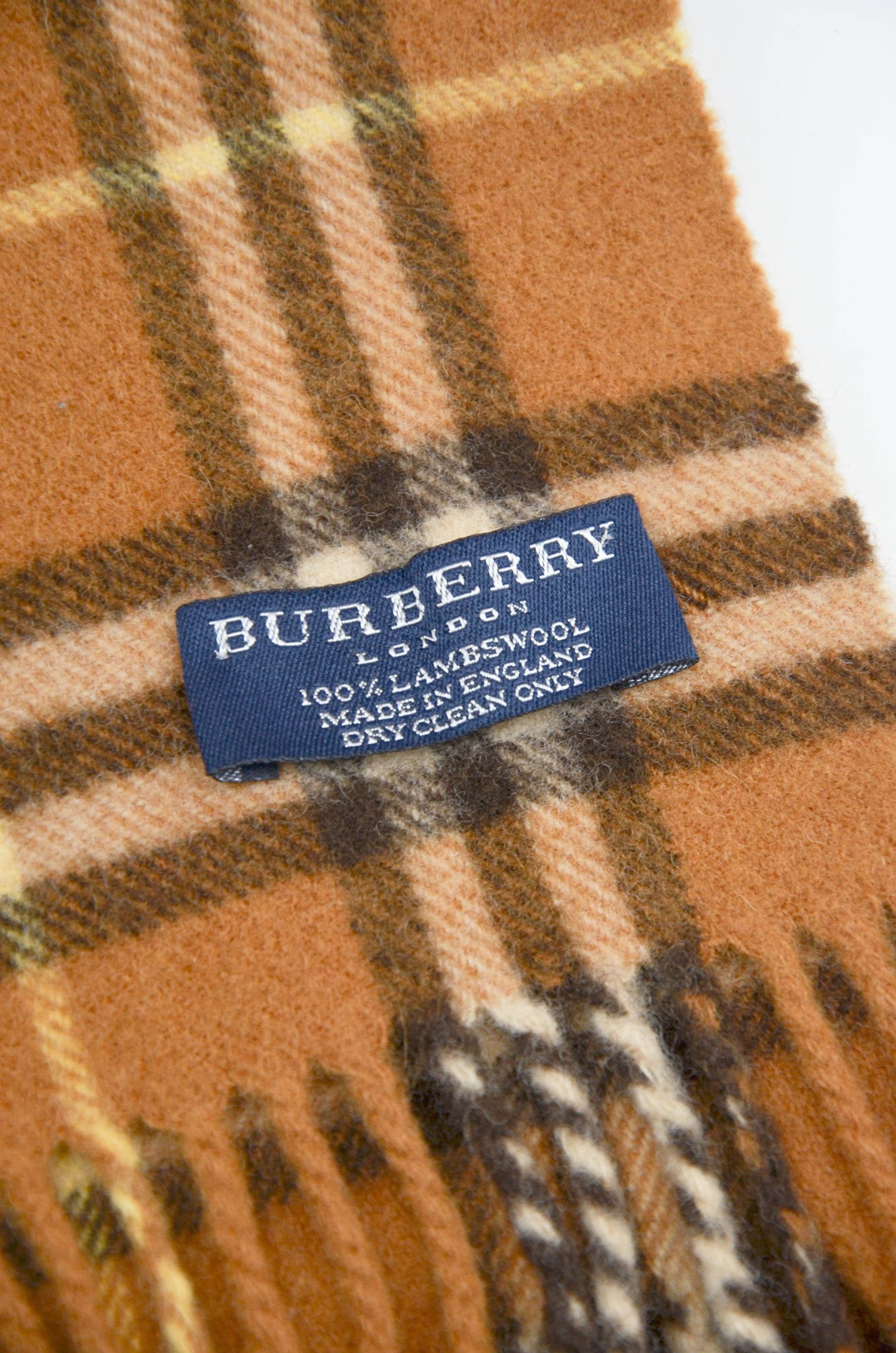 Burberry Burberry London Nova Check Lambswool Scarf – Camel Size ONE SIZE - 3 Thumbnail