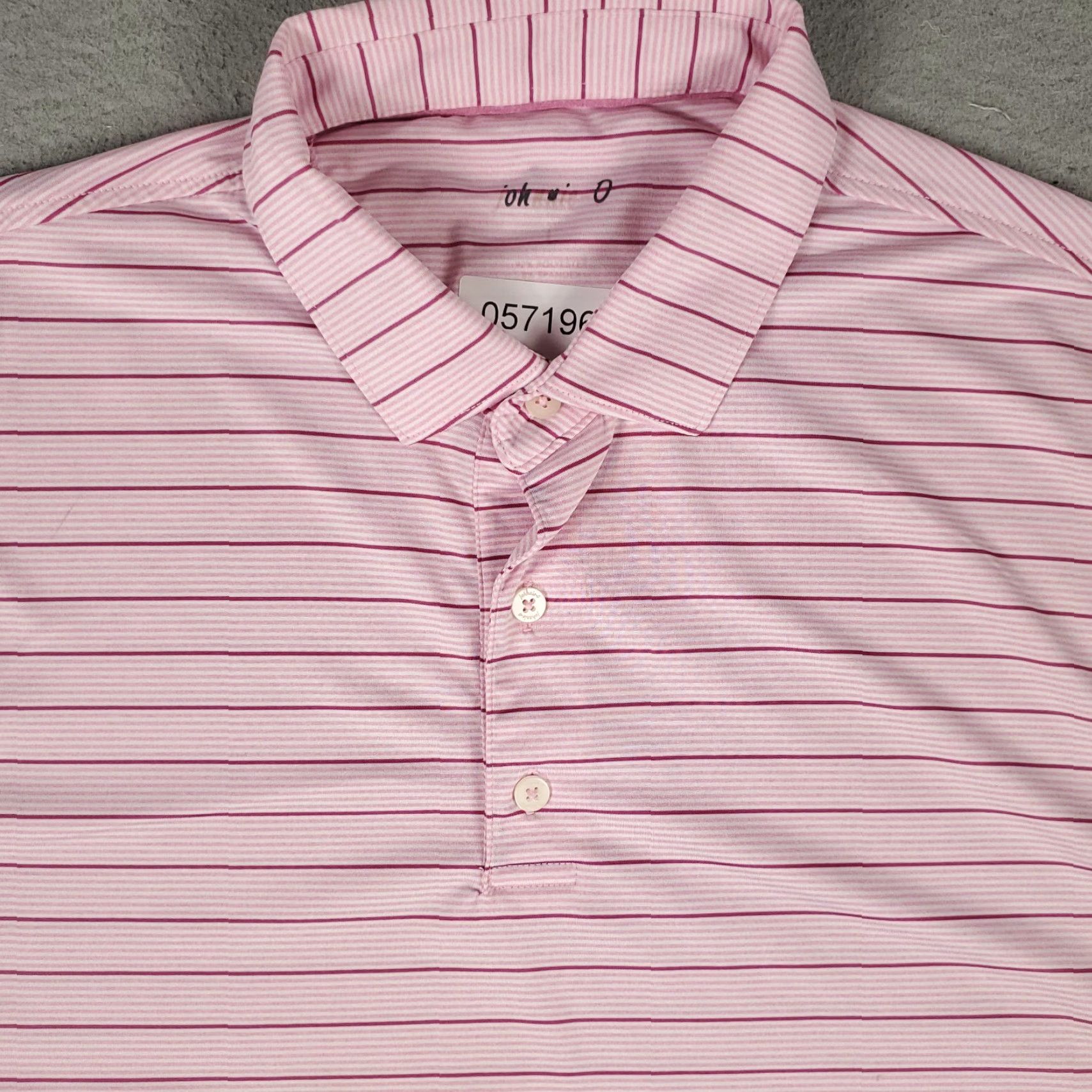 johnnie-O Johnnie O Polo Shirt Mens Size Large Pink Striped Golf Casual Short Sleeve Size US L / EU 52-54 / 3 - 2 Thumbnail