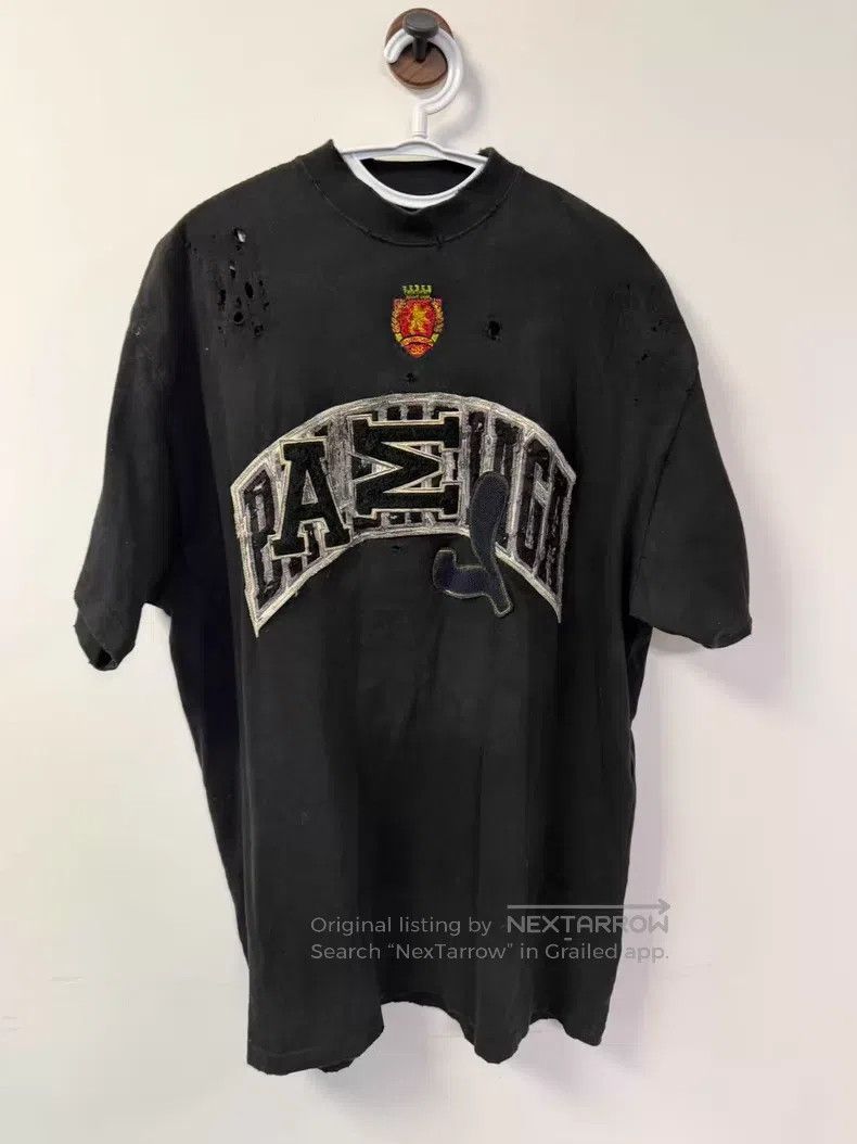 Balenciaga Balenciaga Mud-Dyed Manchester United Black Short Sleeve Size US S / EU 44-46 / 1 - 1 Thumbnail