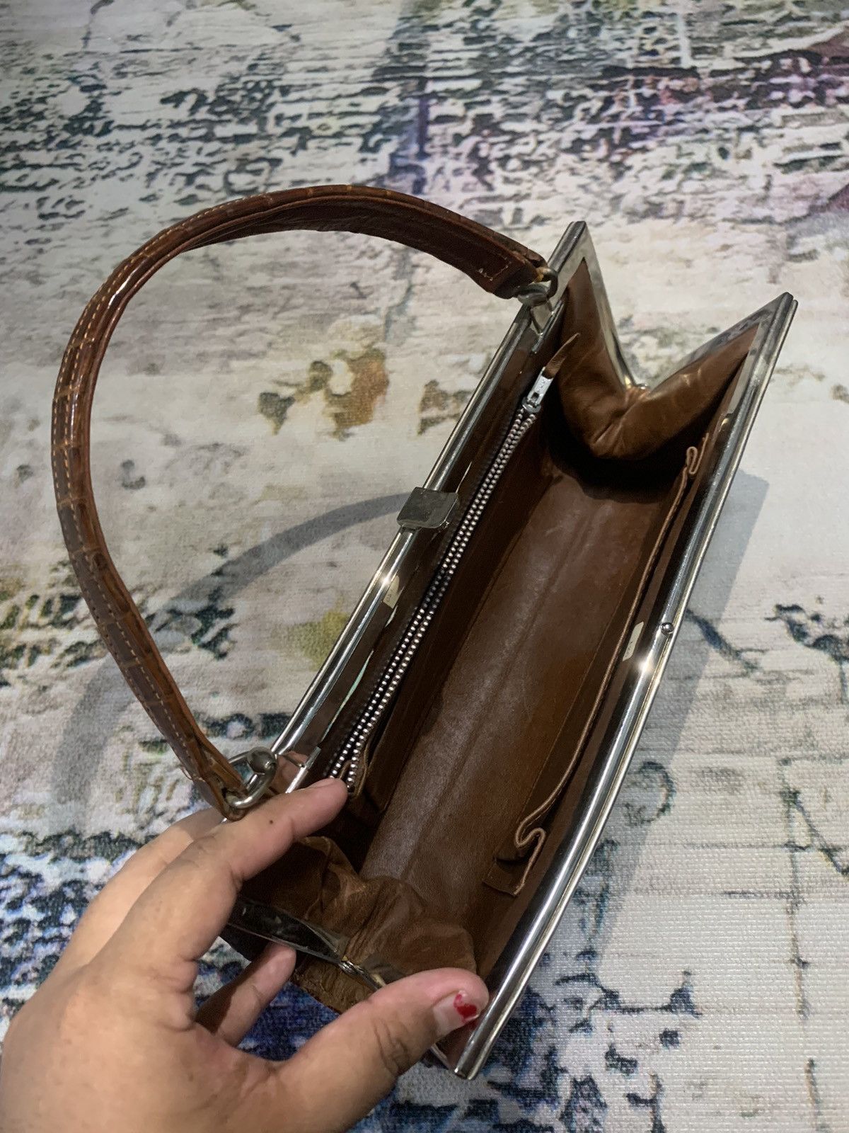 Custommade 🔥Limited🔥True Crocodile Leather Handbag Size ONE SIZE - 6 Thumbnail