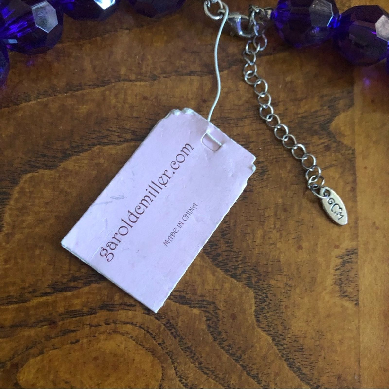 Jewelry Garold C Miller chunky faceted purple beaded necklace NWT Size ONE SIZE - 10 Thumbnail