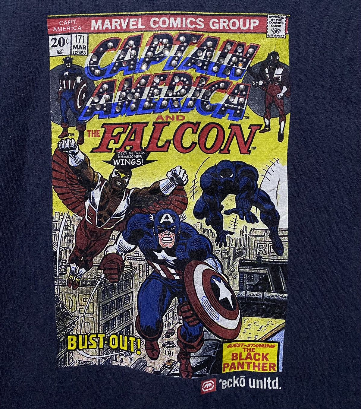 Ecko Unltd. × Marvel Comics × Vintage Tee Shirt Caps 171 Marvel Comics Captain America Falcon Ecko Size US XL / EU 56 / 4 - 4 Thumbnail