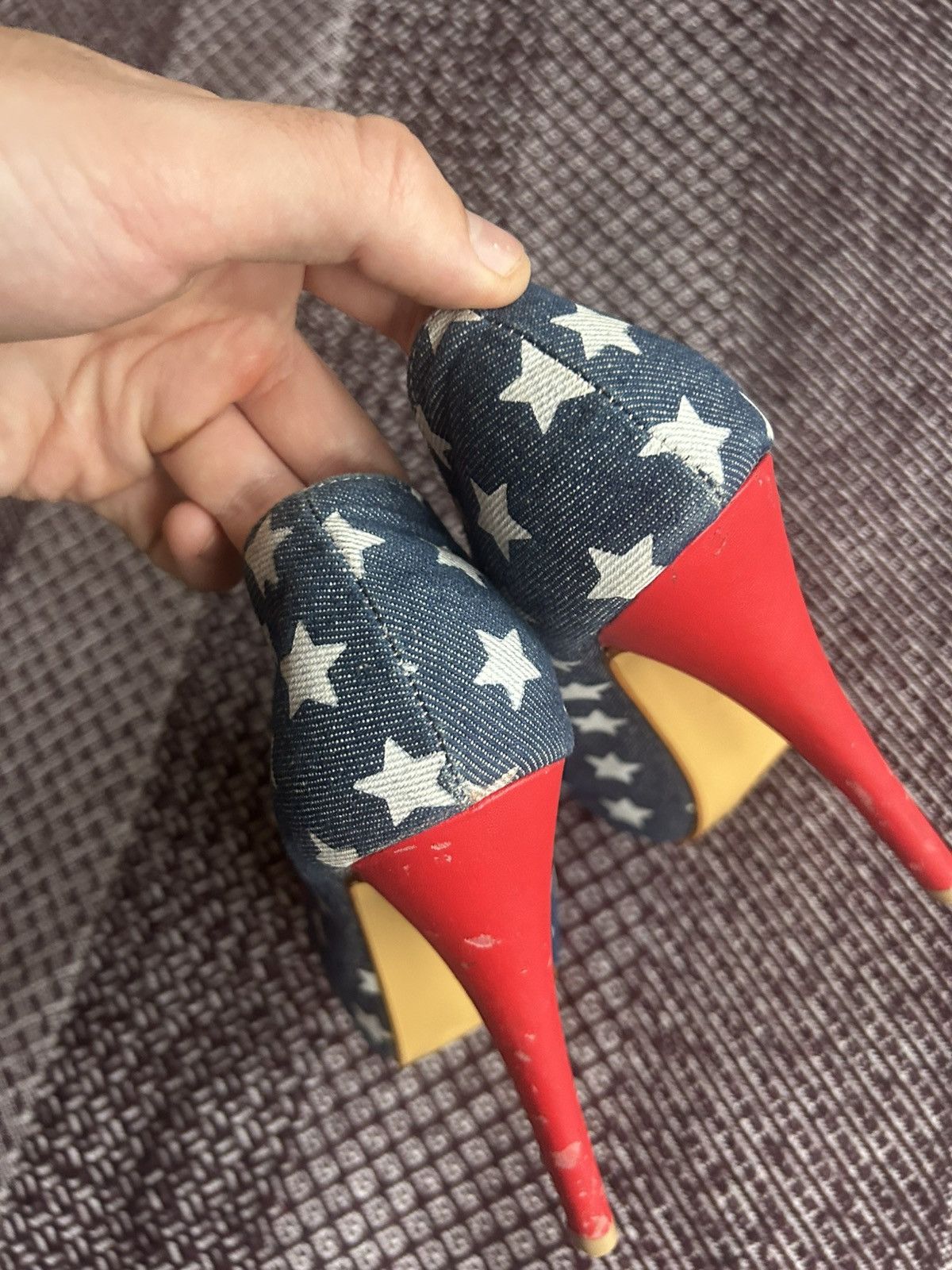 Vintage Vintage Women Heels American Flag Y2K Style Crazy Item Sz 37 Size US 6.5 / IT 36.5 - 9 Thumbnail