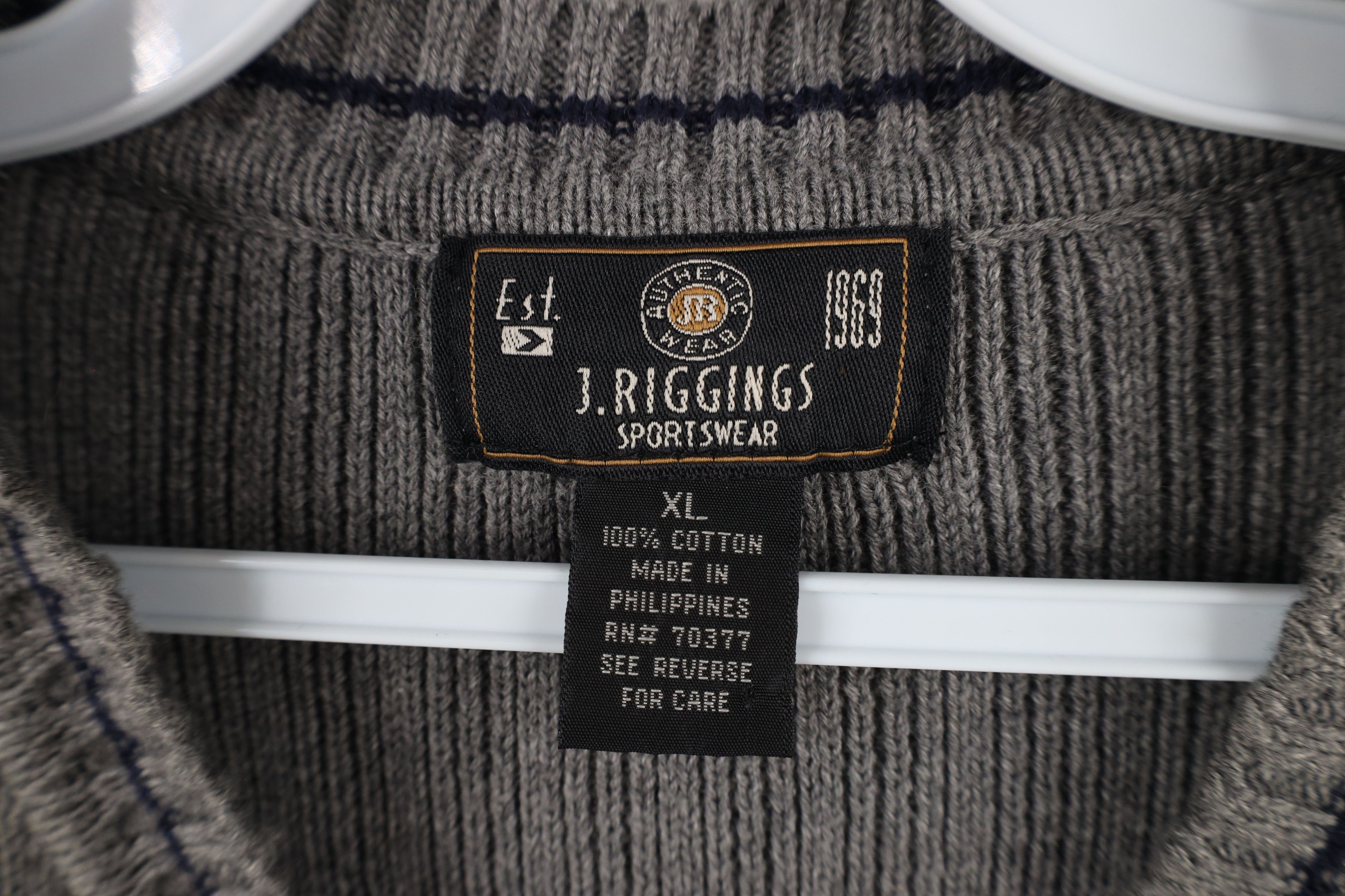 Vintage Vintage 90s Streetwear Cotton Ribbed Knit Sweater Vest Gray Size US XL / EU 56 / 4 - 4 Thumbnail