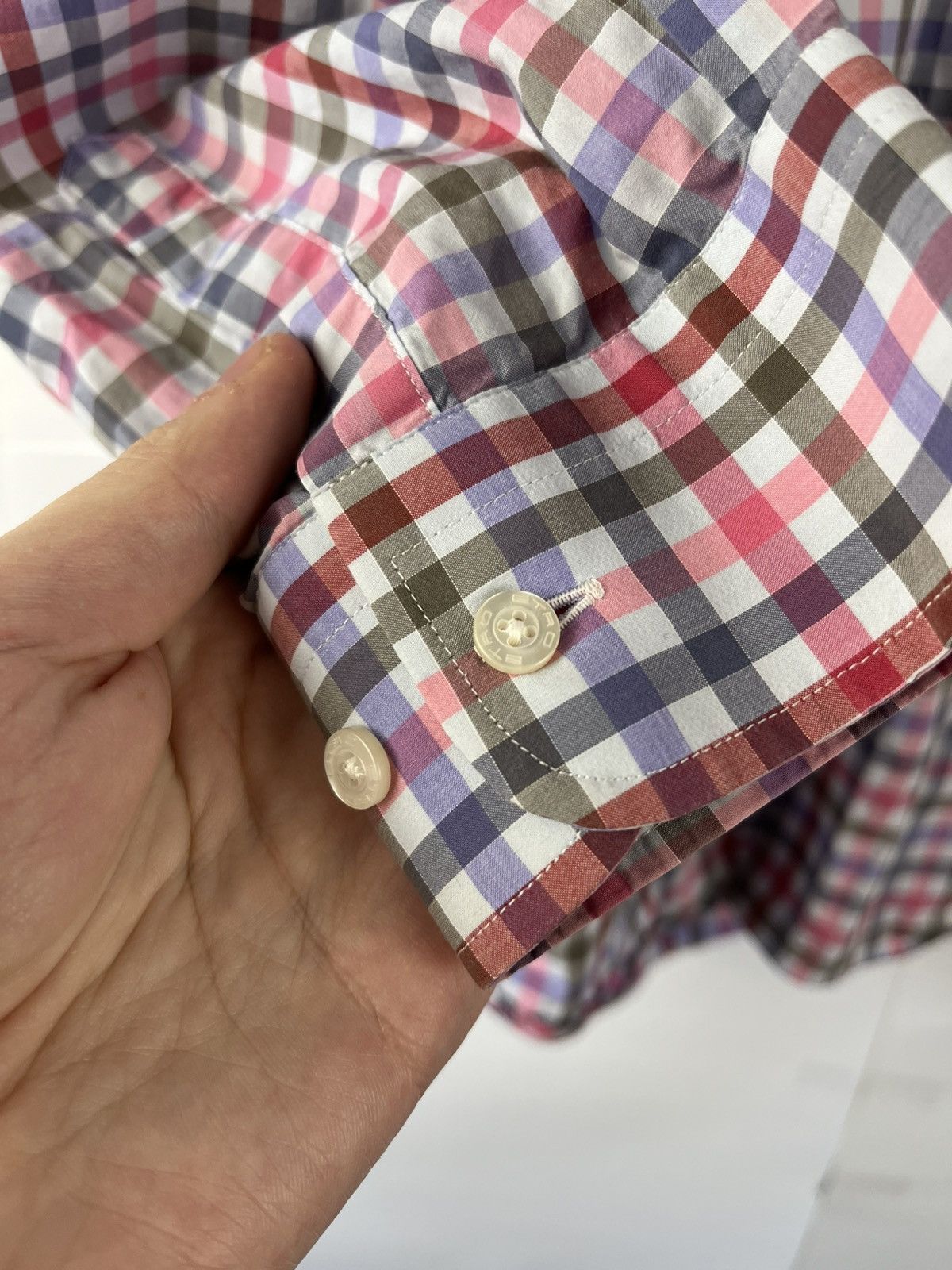 Etro Etro Luxury Plaid Cotton Long Sleeve Shirt Made in Italy Size US XL / EU 56 / 4 - 5 Thumbnail