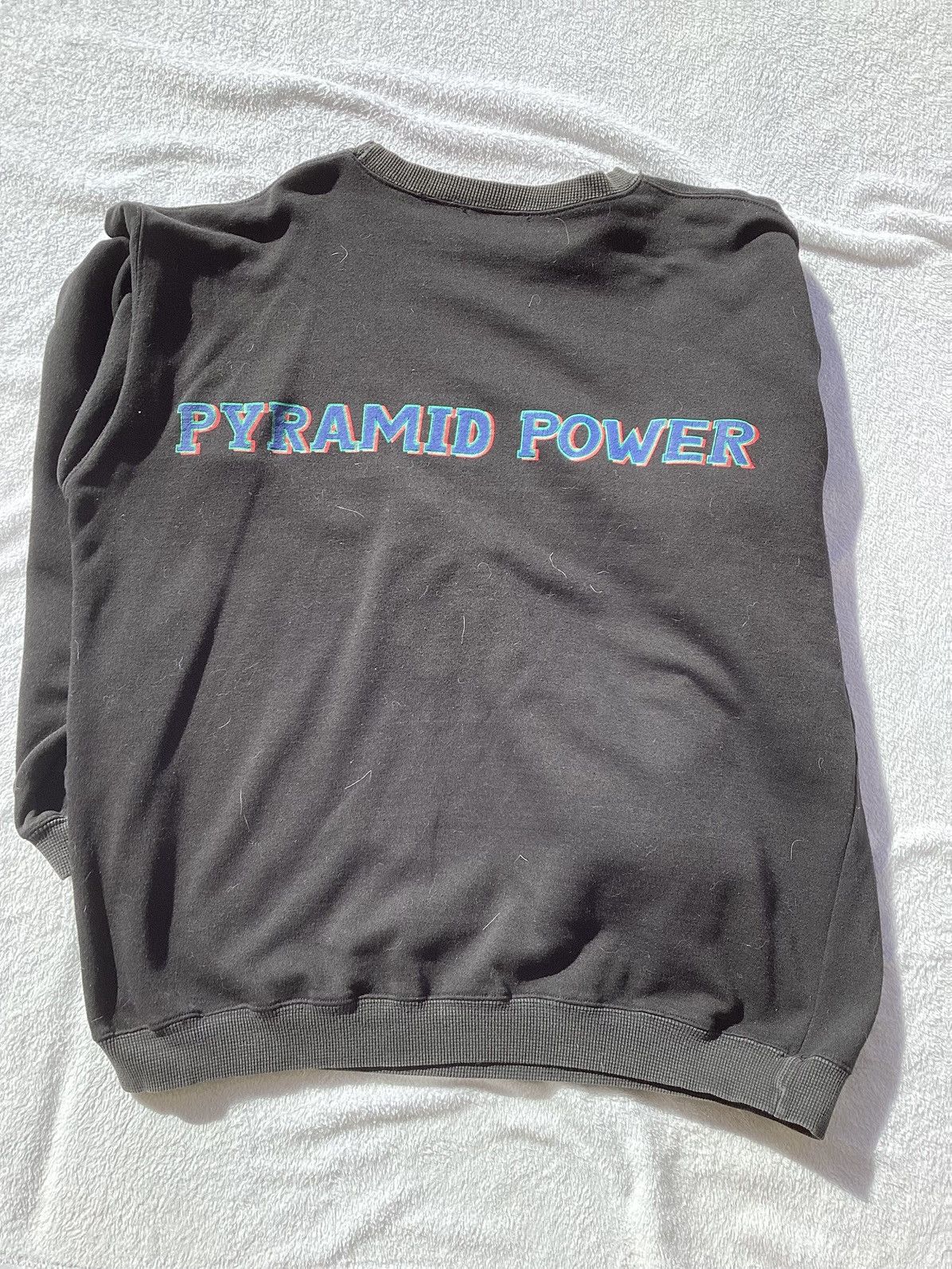 Other × Vintage Vtg 90s Egypt pyramid power Mark loves Cleo black sweatshirt Size US XL / EU 56 / 4 - 3 Thumbnail