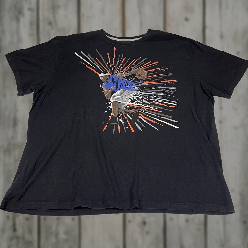 Nike Nike Air Jordan 4XL T-Shirt Men's Black 4XL Carmelo Anthony Melo New York Knicks Retro Sports Basketball Nike Air Size US XXL / EU 58 / 5 - 1 Thumbnail