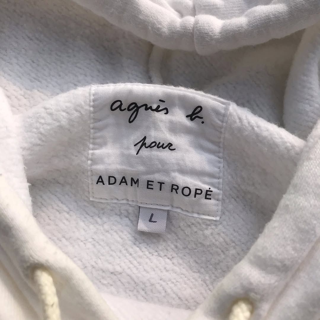 ADAM ET ROPE × Japanese Brand × agnes b. Vintage Agnes B Homme x adam et rope White Hoodie Jacket box Size US M / EU 48-50 / 2 - 8 Thumbnail