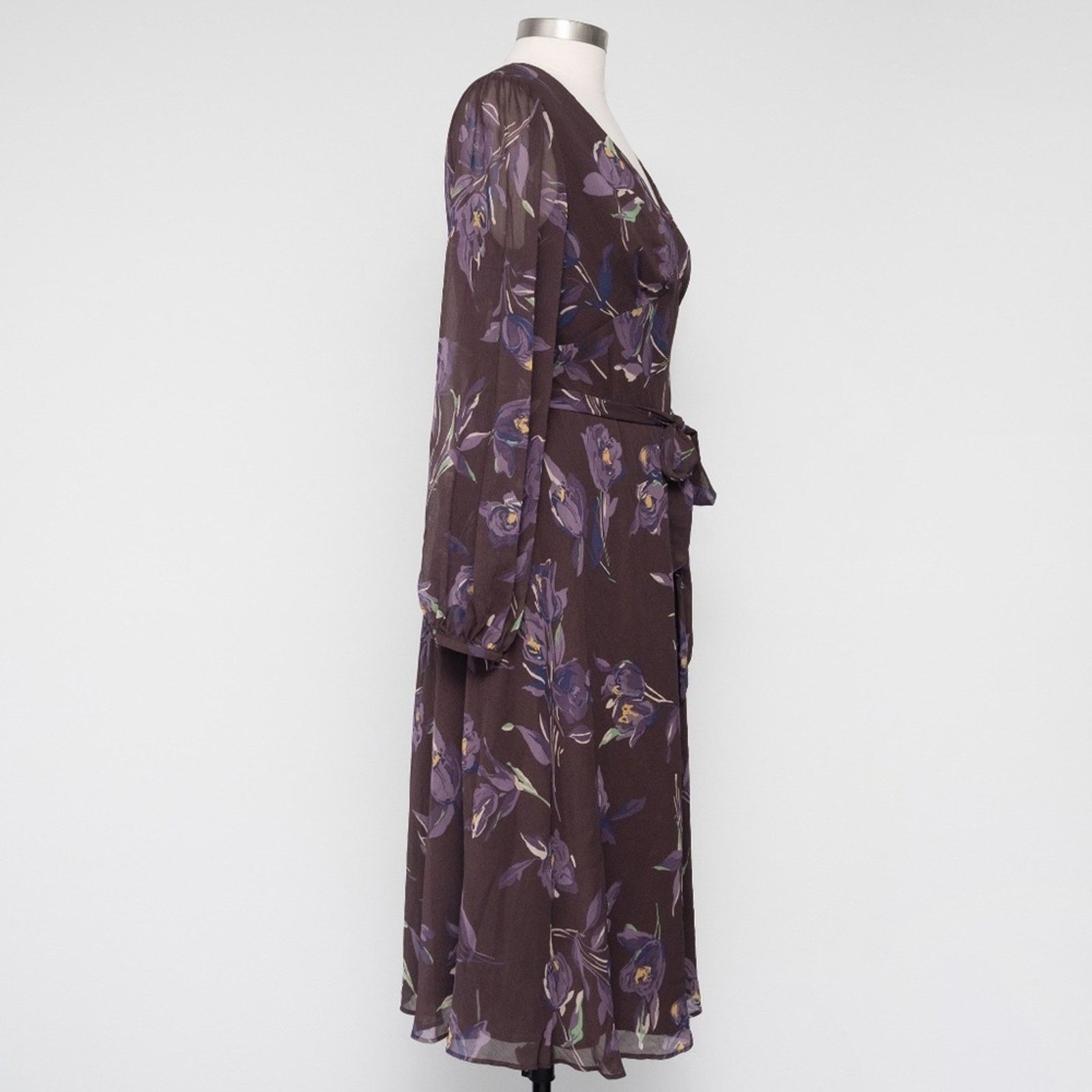 Lauren Ralph Lauren Lauen Ralph Lauren. Floral Belted Crinkle Georgette Dress Size XL / US 12-14 / IT 48-50 - 3 Thumbnail