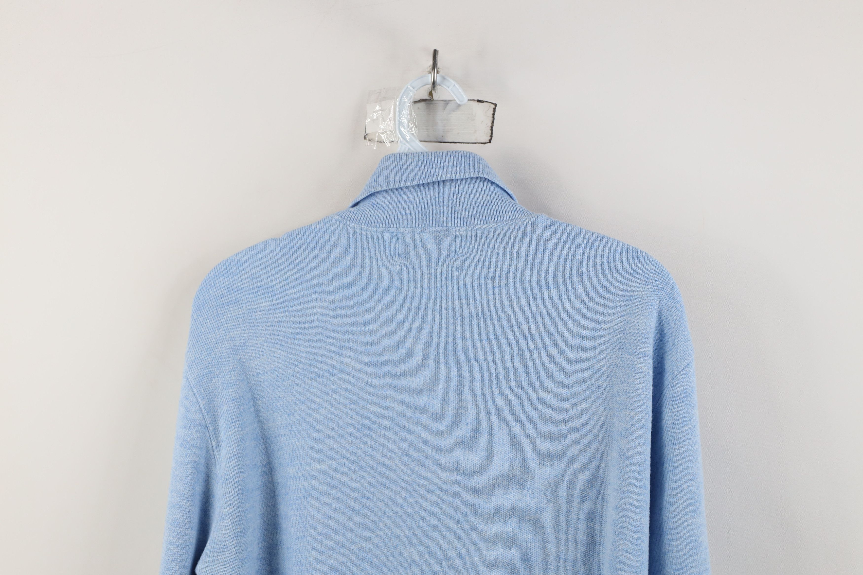 Vintage Vintage 70s Streetwear Collared Sweater Carolina Blue Size US M / EU 48-50 / 2 - 10 Thumbnail