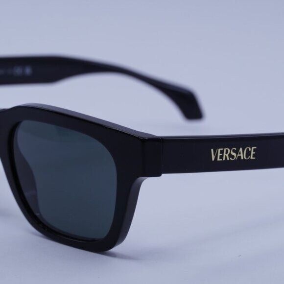 Versace Versace VE4486 GB1/87 Sunglasses Black Square Frame Size ONE SIZE - 8 Thumbnail
