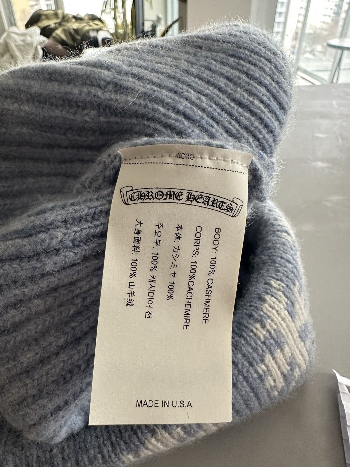 Chrome Hearts Chrome Hearts Big Daddy Cashmere Beanie Size ONE SIZE - 2 Thumbnail