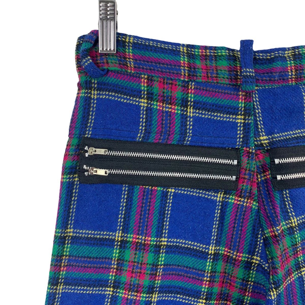 Seditionaries × Vintage Vintage TIGER OF LONDON blue tartan plaid zip bondage pants Size US 29 - 16 Thumbnail