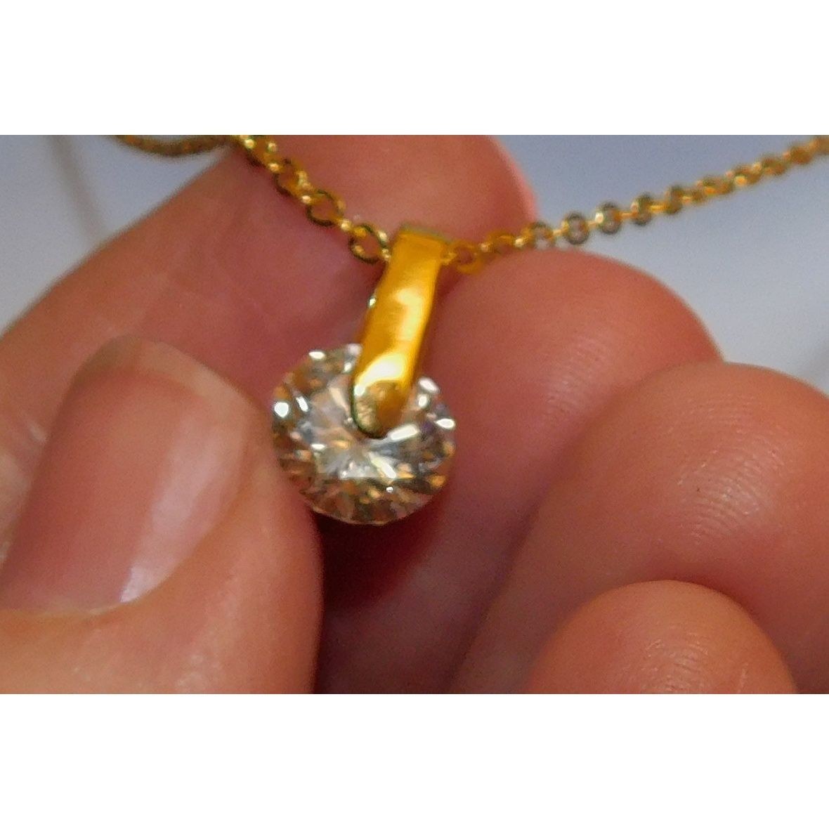 Other Lia Sophia Gold Glass Pendant Necklace Size ONE SIZE - 2 Thumbnail