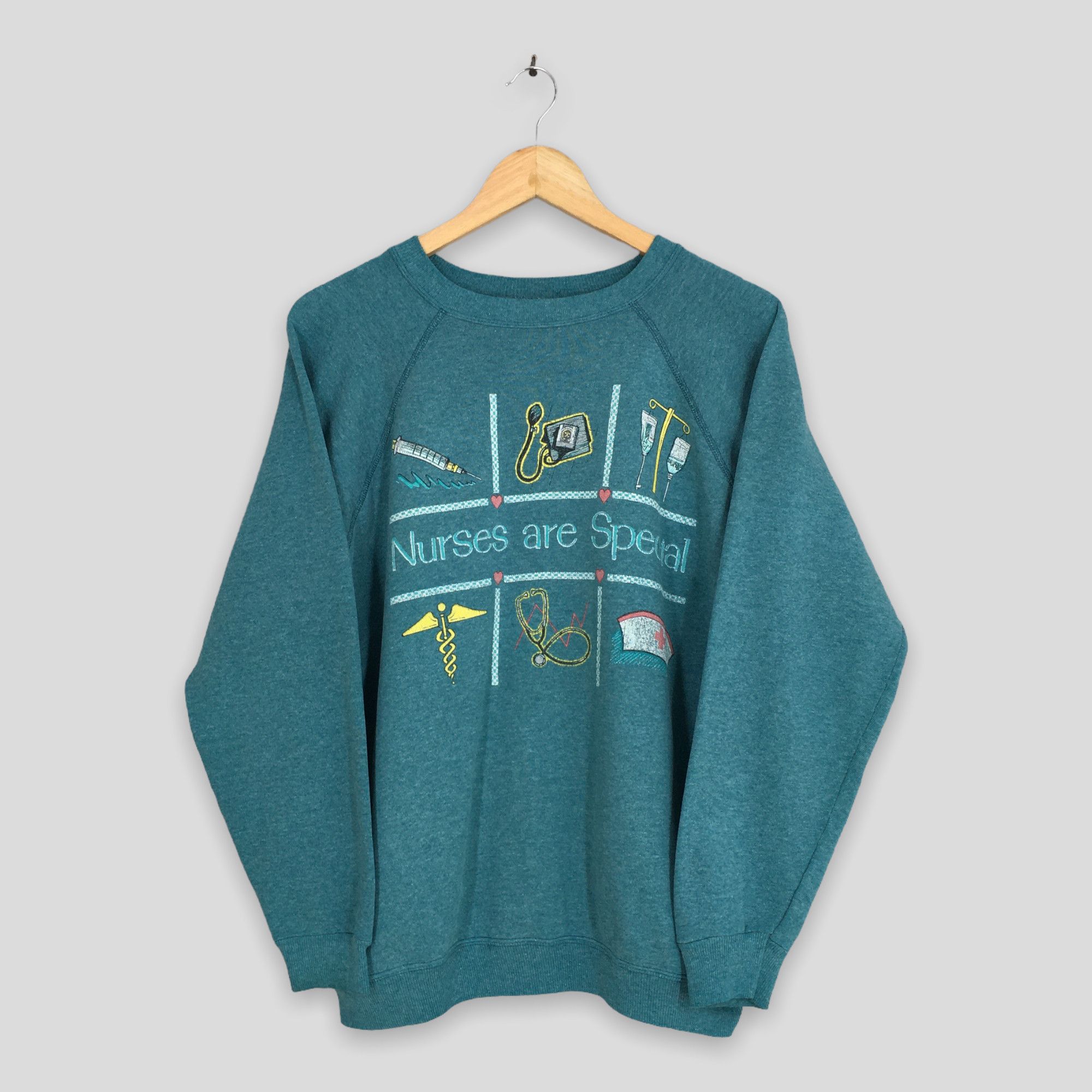 Hanes × NCAA × Vintage Vintage Nurse Are Special Sweatshirt Large Size US L / EU 52-54 / 3 - 1 Thumbnail