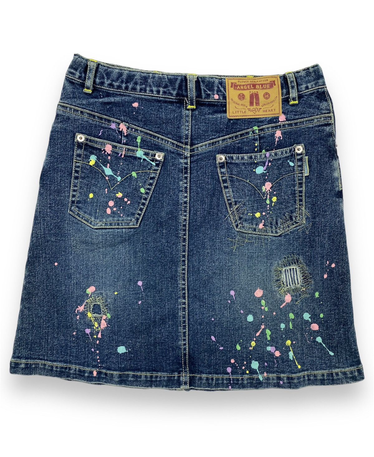 Angel Blue Angel Blue Distressed Denim Skirt Size 27" / US 4 / IT 40 - 2 Thumbnail