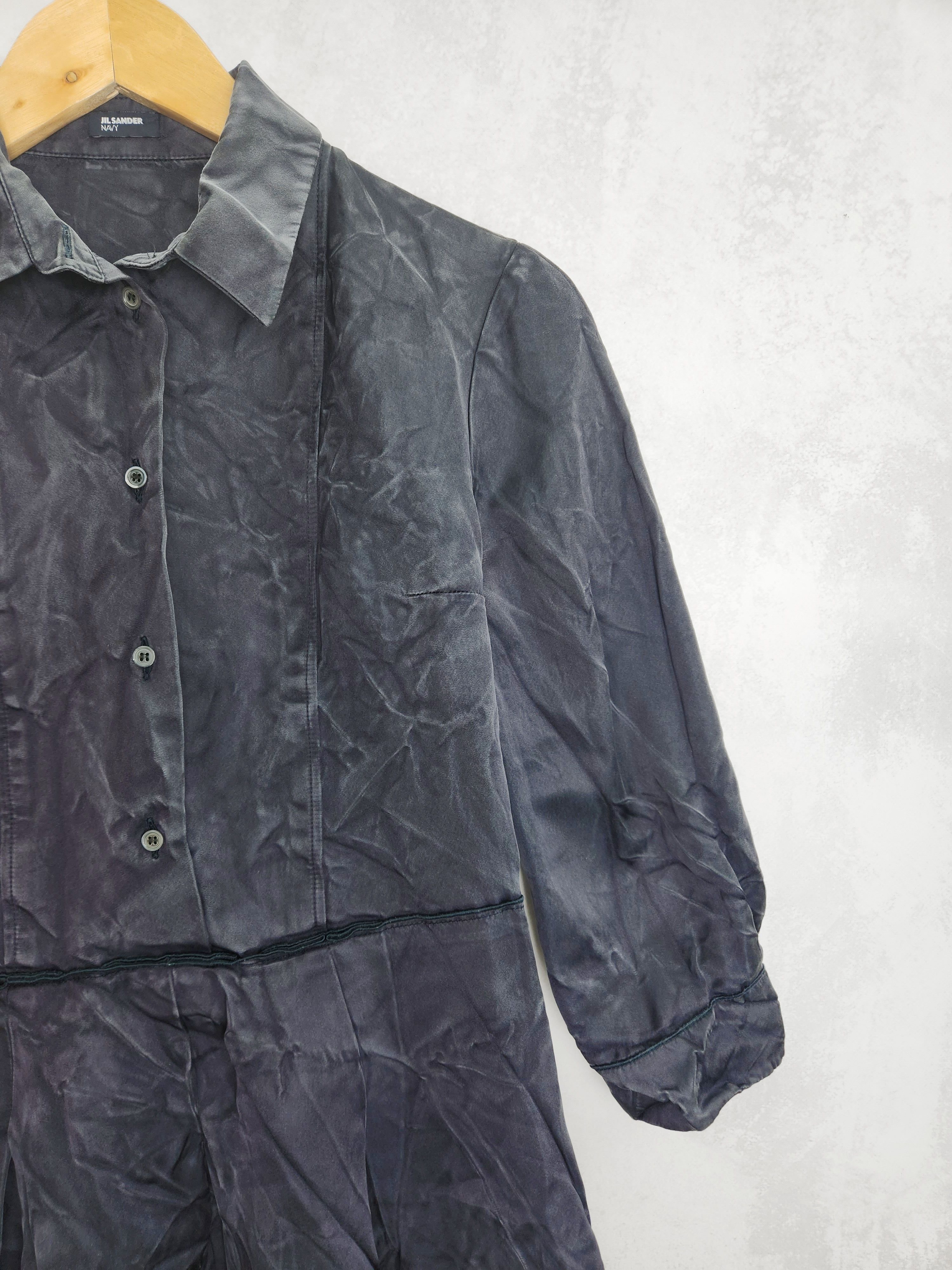 Jil Sander Jil sander navy dress button ups size 38 Size M / US 6-8 / IT 42-44 - 5 Thumbnail