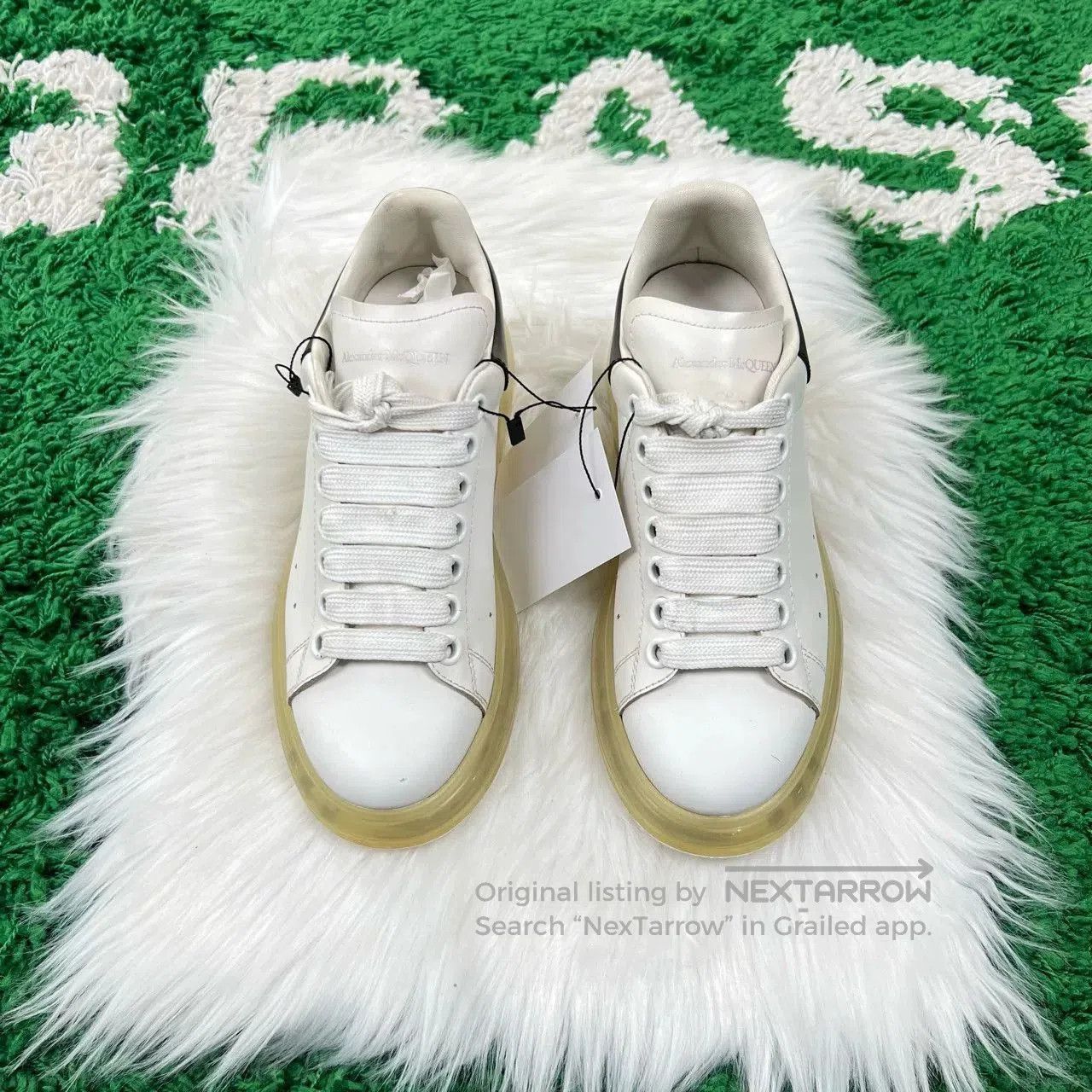 Alexander McQueen Alexander McQueen Black Tail Air Cushion Sneakers. Size US 6 / IT 36 - 1 Thumbnail