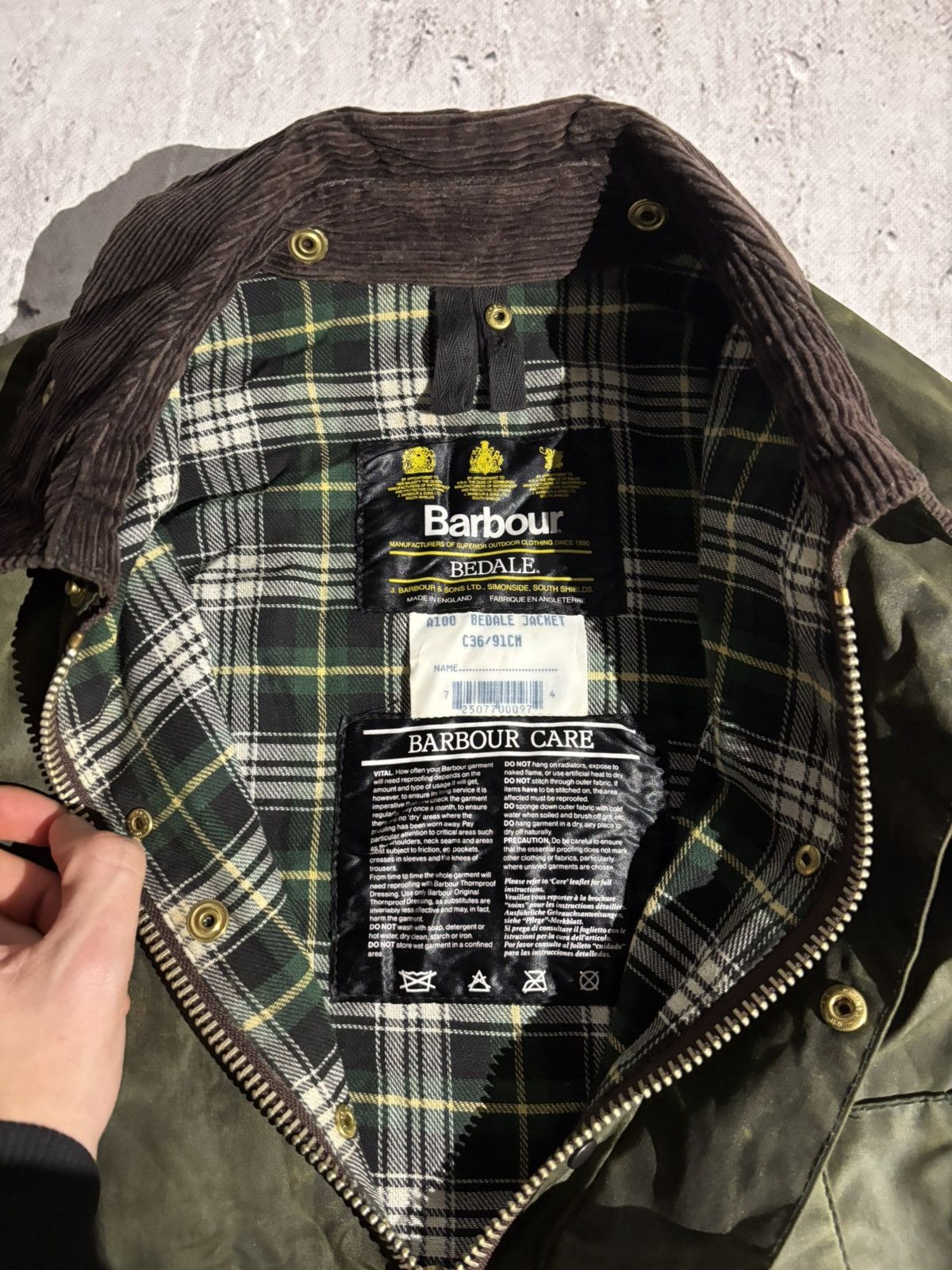 Barbour Rare Wax Waxed Jacket Barbour Bedale Vintage Faded 00s Size US S / EU 44-46 / 1 - 9 Thumbnail