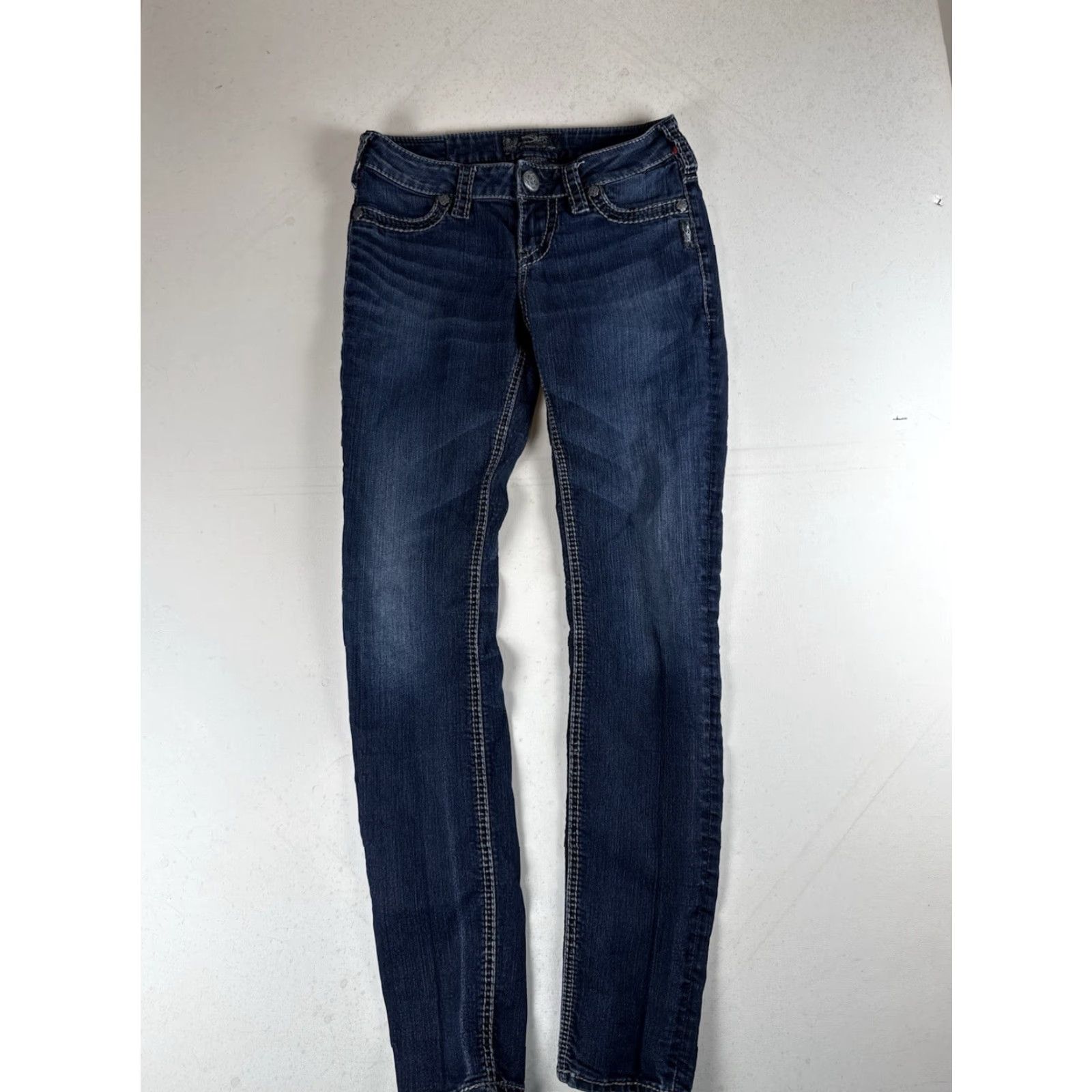 Silver Jeans Co. Silver Jeans Co. Suki Super Skinny Jeans Womens 26x31 Dark Wash Size 26" / US 2 / IT 38 - 5 Thumbnail