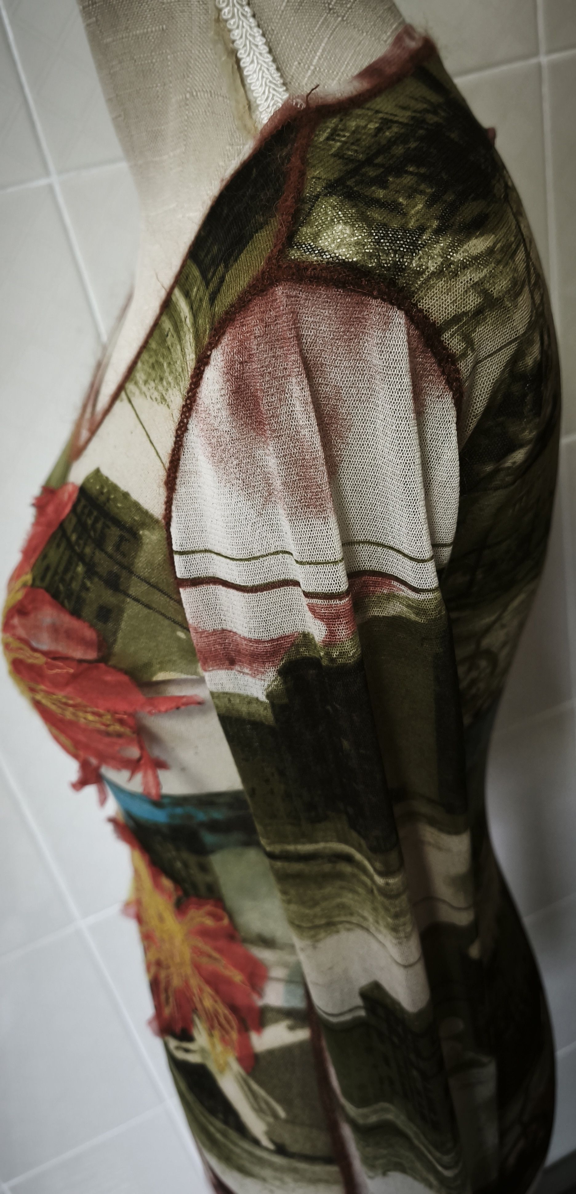 Jean Paul Gaultier 2002 - Old buildings photos print - mesh top Size M / US 6-8 / IT 42-44 - 13 Thumbnail