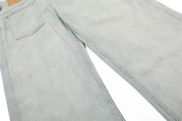 VIBE Men's wide-leg light-washed distressed jeans Size US 32 / EU 48 - 6 Thumbnail