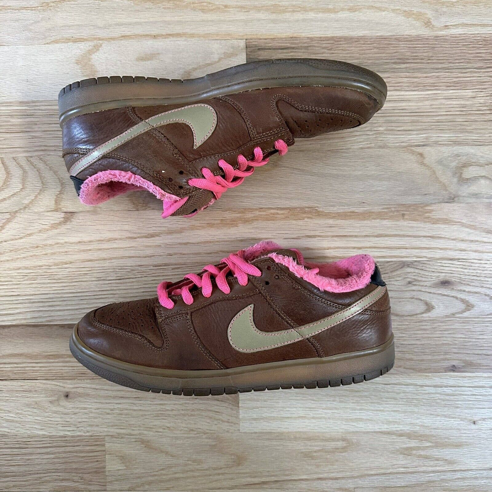 Pre-owned Nike Mens  Sb Dunk Low Gibson Guitar Case Size 9.5 (313170-271) Shoes In Brown