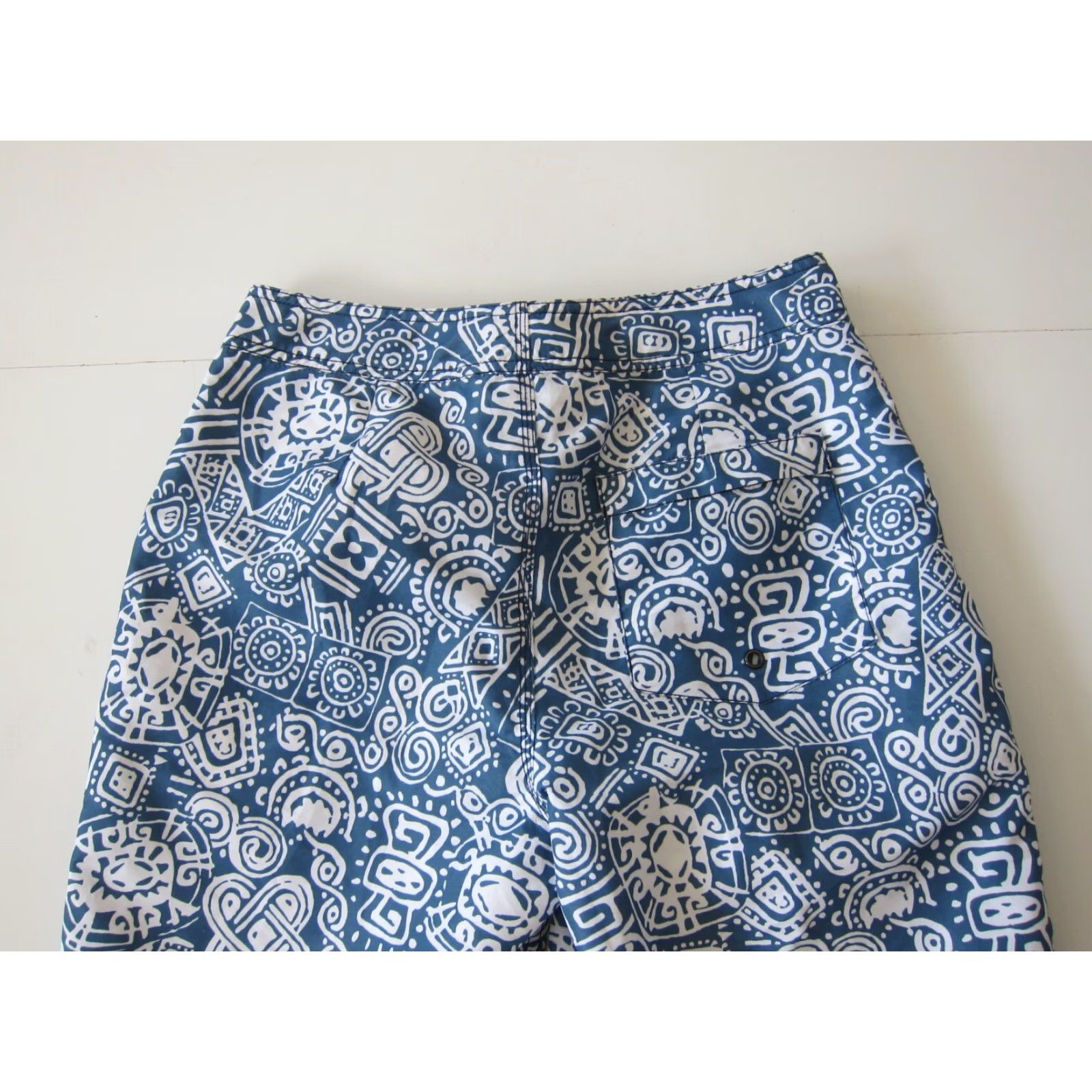 Gap GAP White Blue Floral Abstract Lined Pocket Beach Swim Surf Board Shorts Men XS Size US 27 - 6 Thumbnail